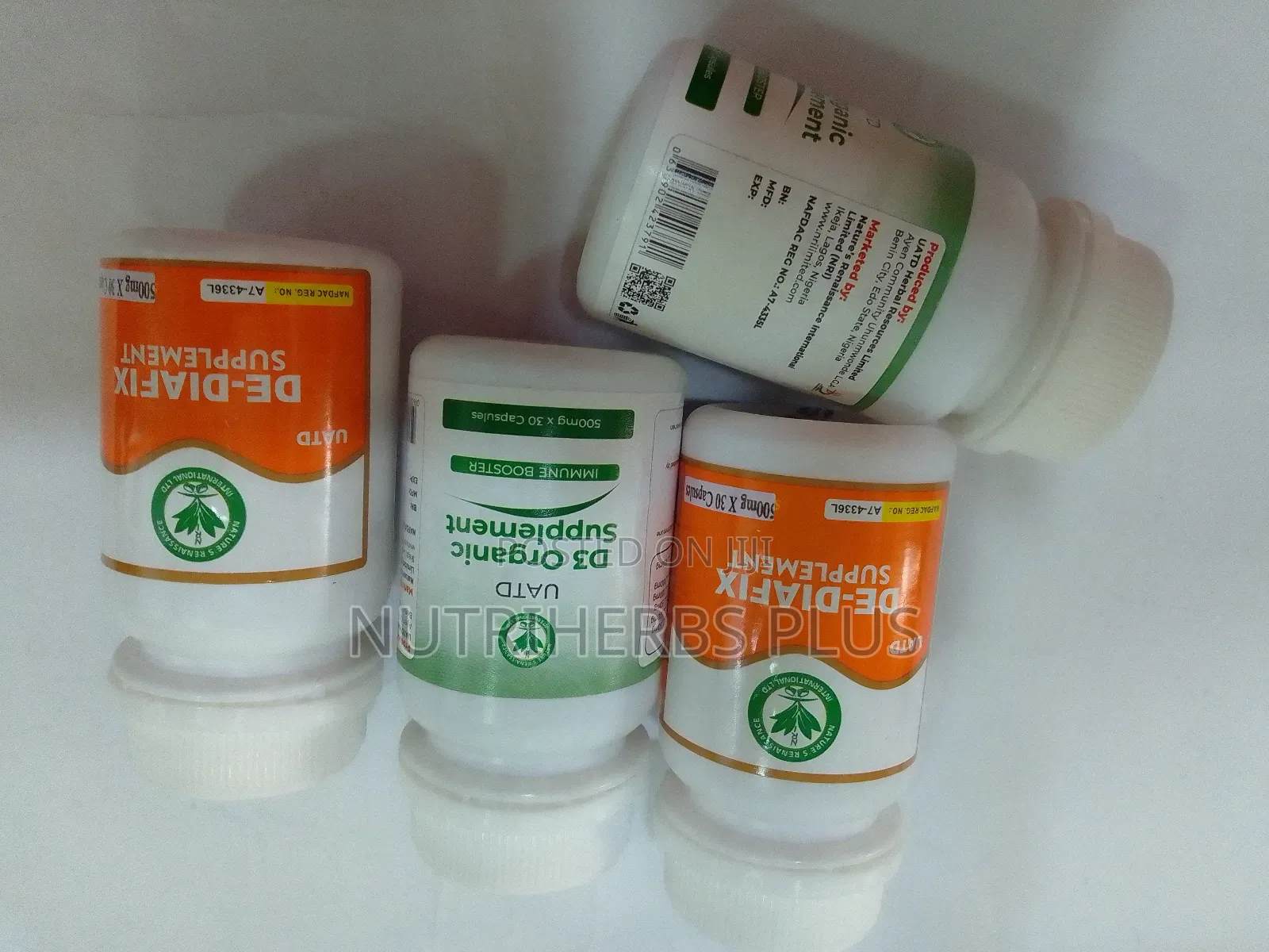 Uatd Nri D3 Organic Supplement and De-Diafix ( 4 Bottles)