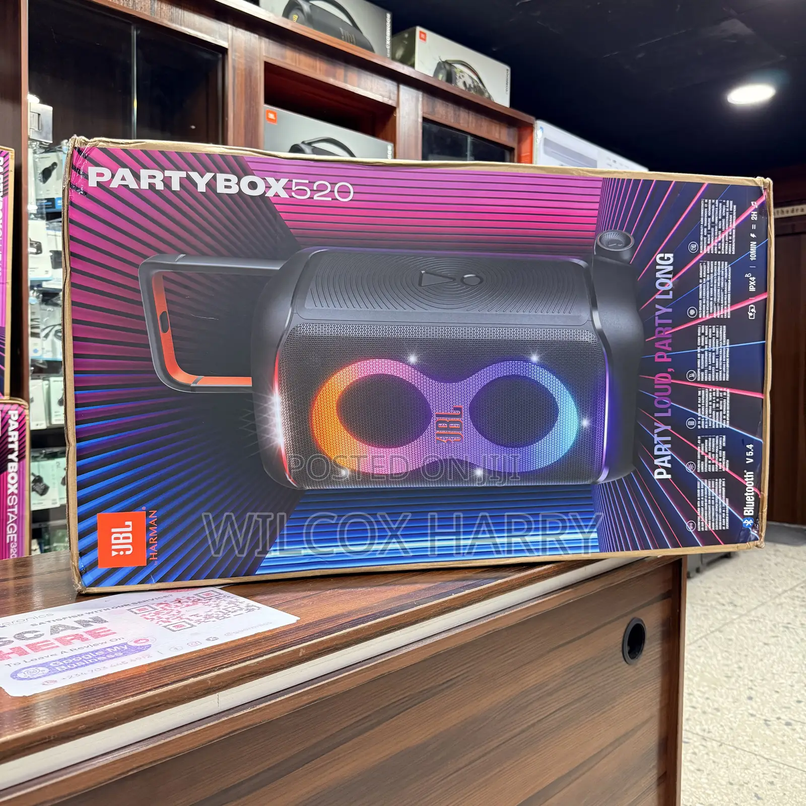 JBL Partybox 520 Powerful Battery Powered Party Speaker