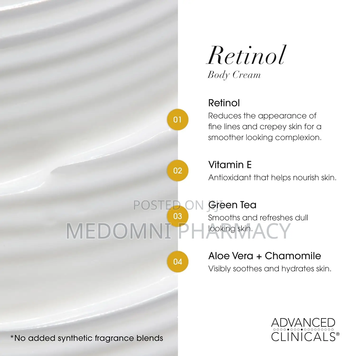 Advanced Clinicals Retinol Advanced Firming Cream 454g