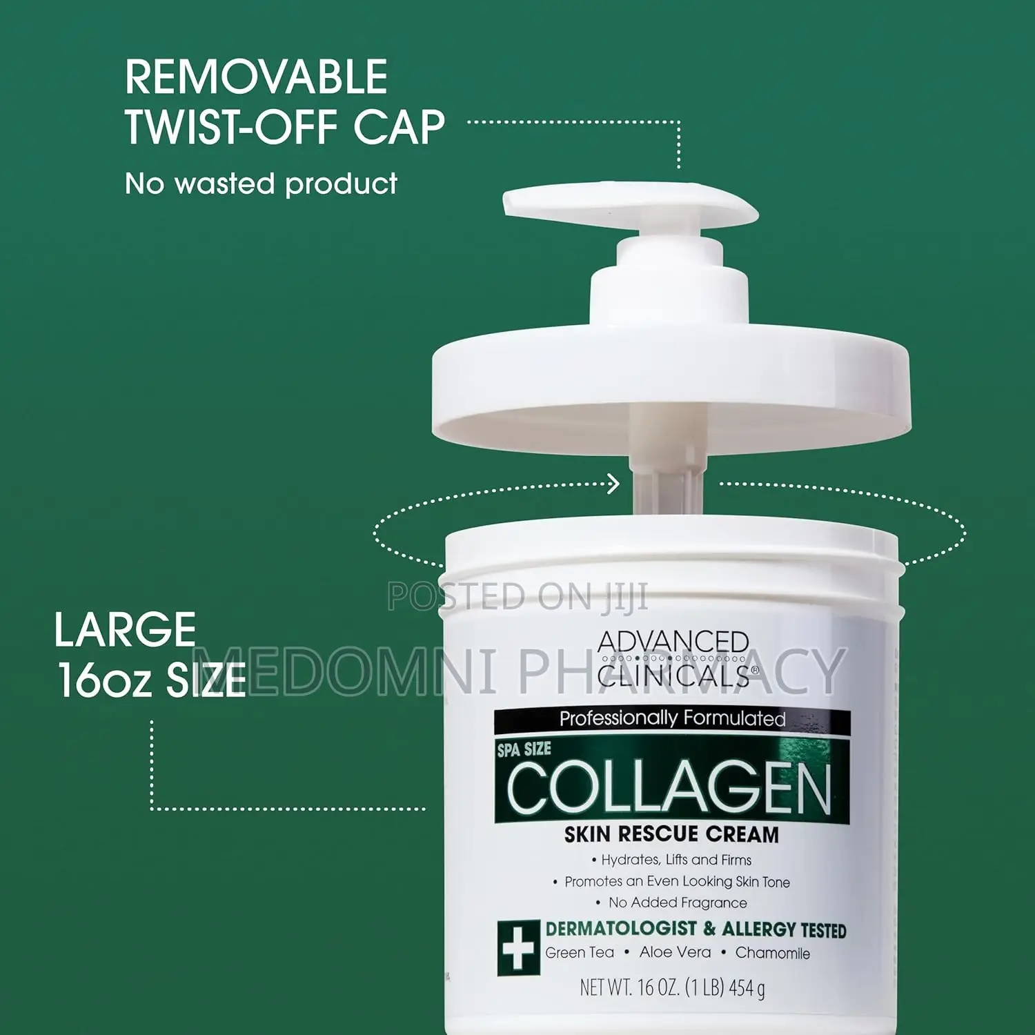 Advanced Clinicals Collagen Skin Rescue Lotion 454g