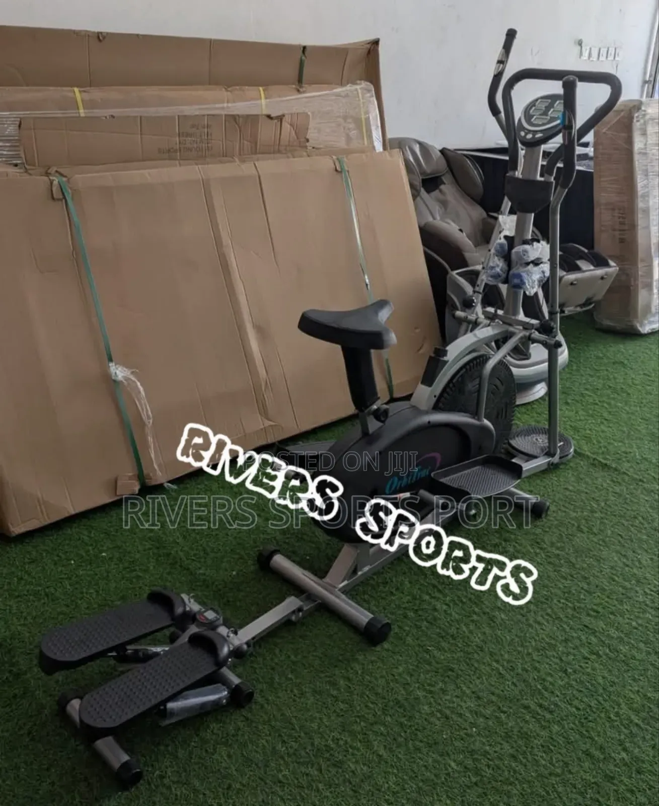 4 in 1 Elliptical Bike With Dumbbells Stepper and Twister