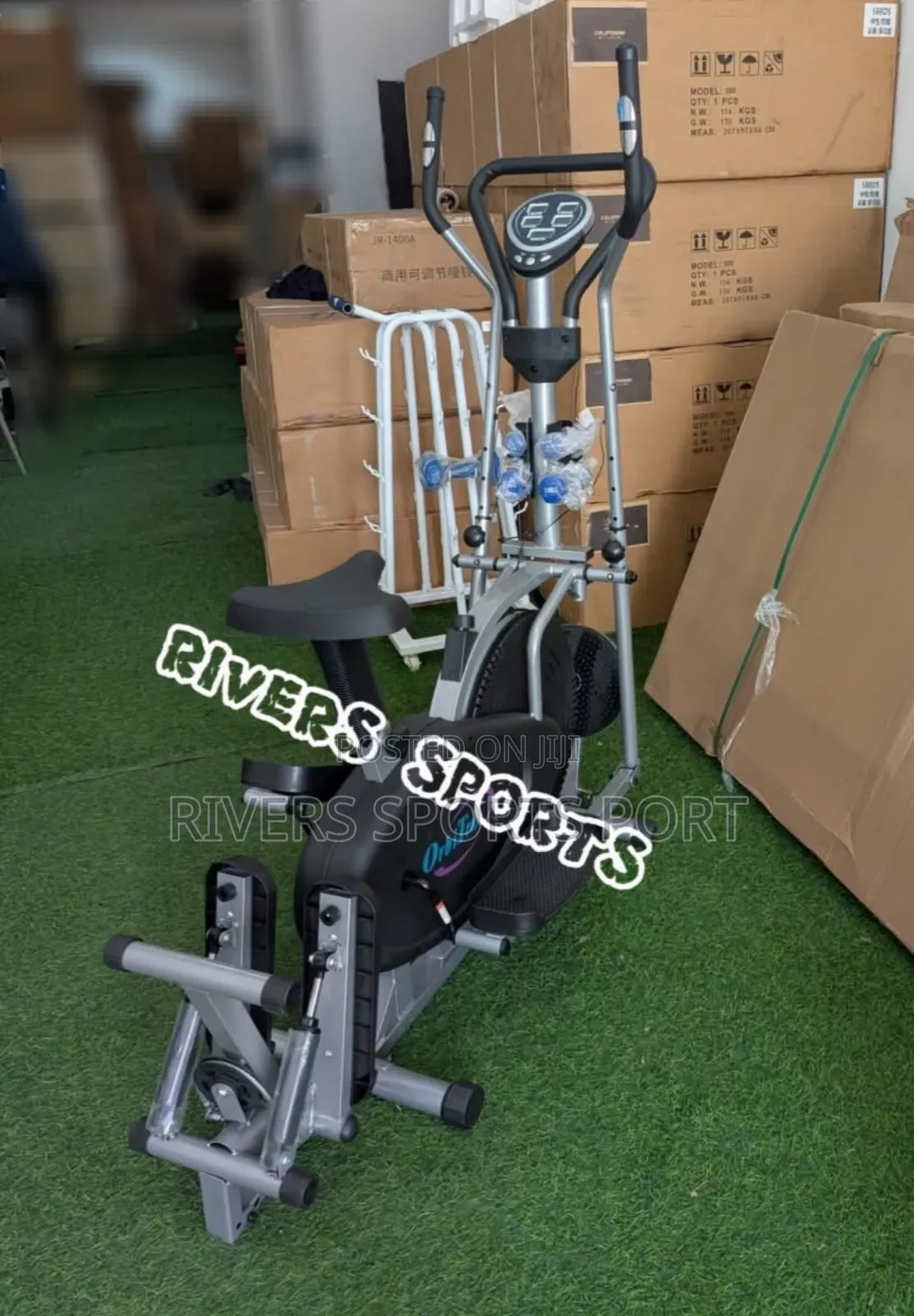 4 in 1 Elliptical Bike With Dumbbells Stepper and Twister
