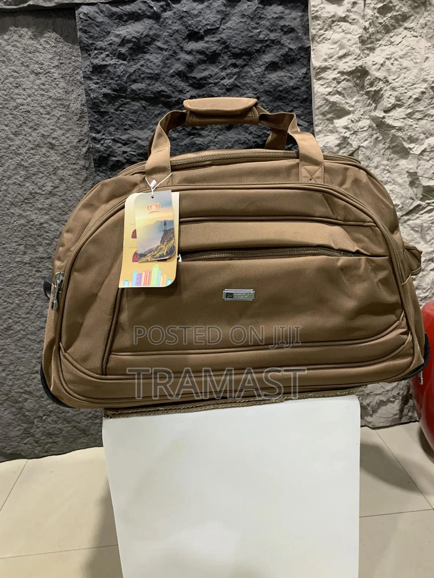 Duffle Trolley Bag – Delilai (Light Brown)