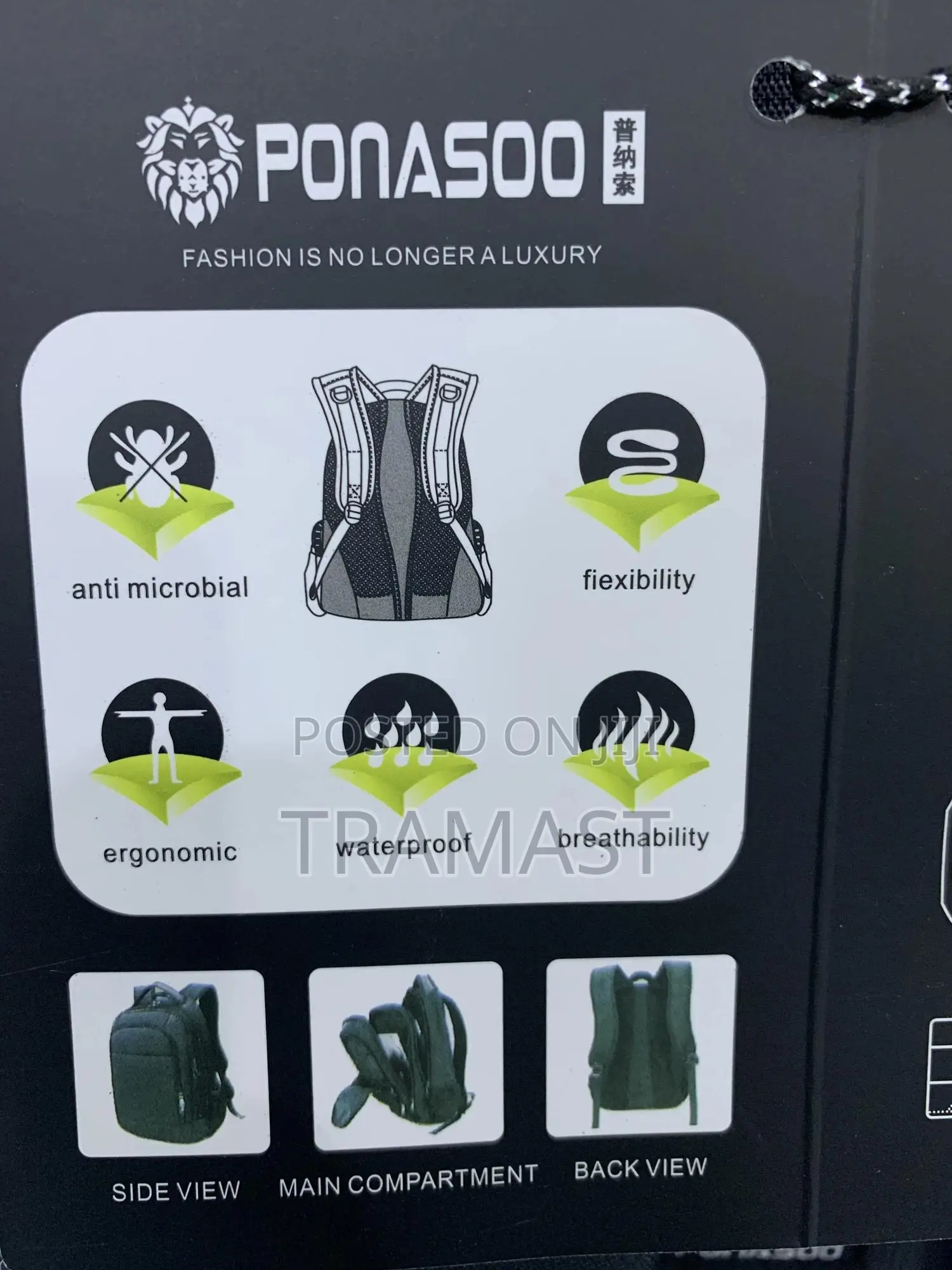 Quality Ponasoo Backpack – Black