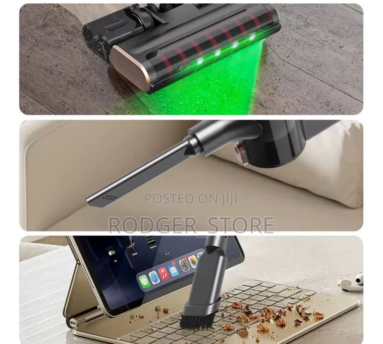 Led Lights Electric Floor Brush Handheld Vacuum Cleaner