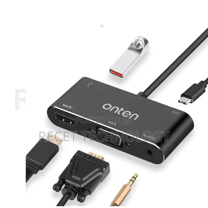 Onten Otn-9573s Usb-C to Hdmi/Vga/Audio Hub 