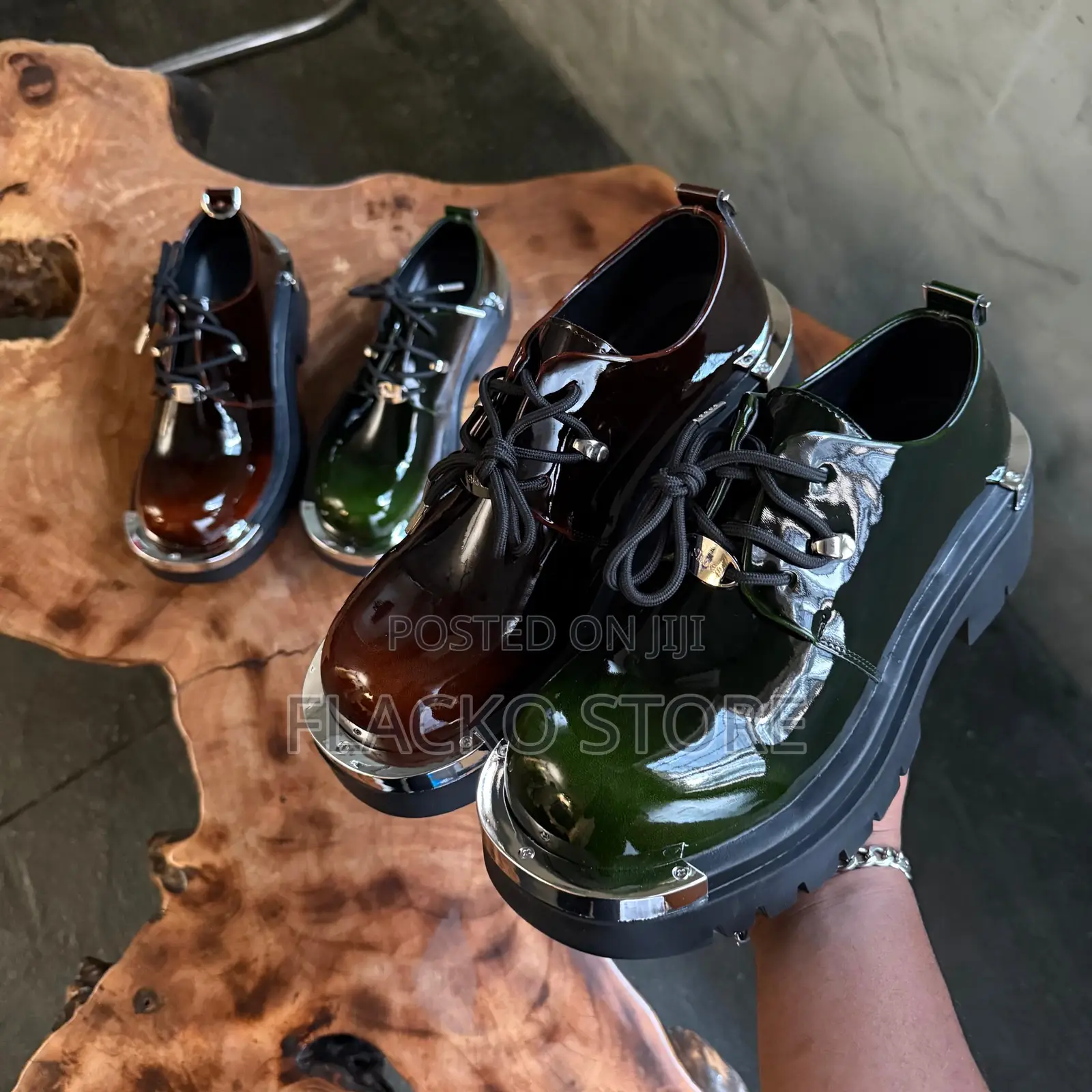 Original Balenciaga Monochromatic Color Schemed Derby Shoes