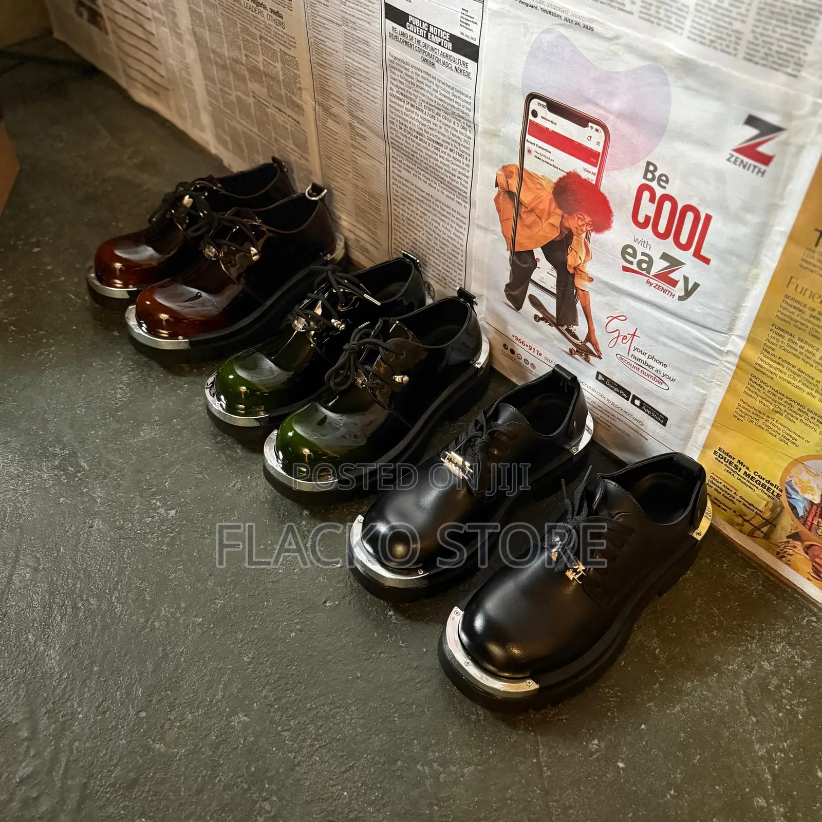 Original Balenciaga Monochromatic Color Schemed Derby Shoes