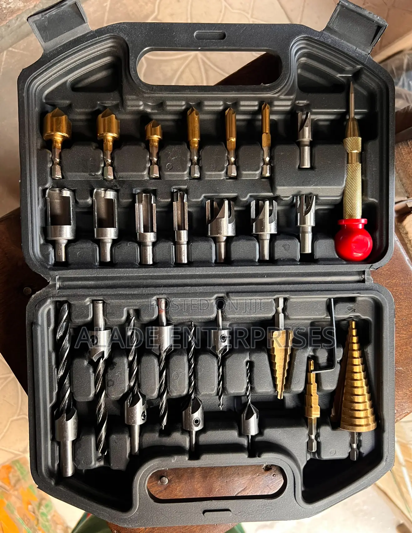 26-piece Woodworking Drill Bit Set Including Steel Carbide