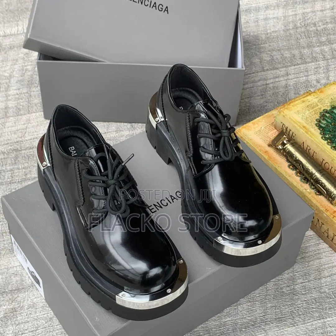 Original Balenciaga Metal Head Derby Lace Up Shoes