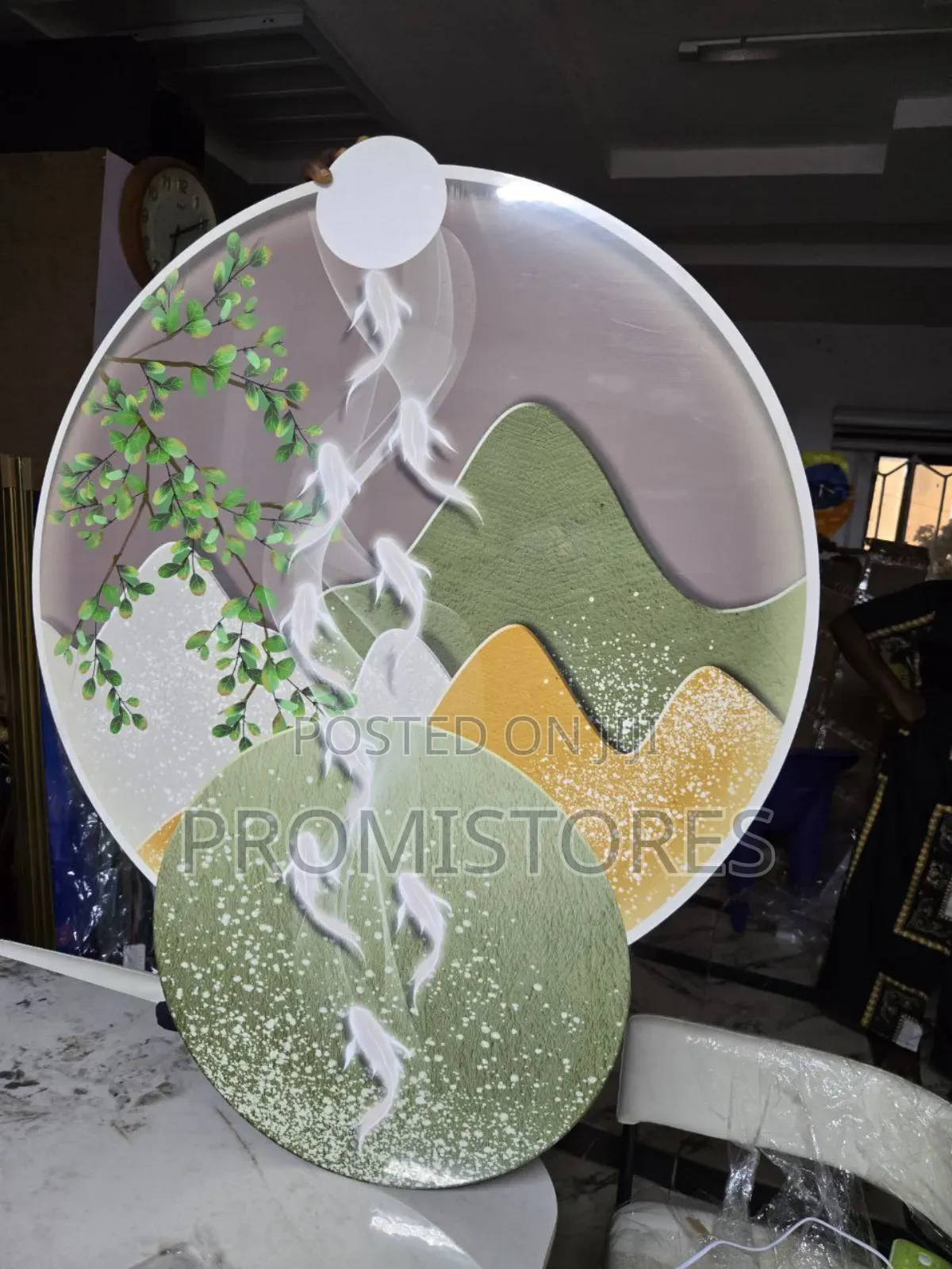 Crystal Porcelain Led Wall Art Decor With Remote
