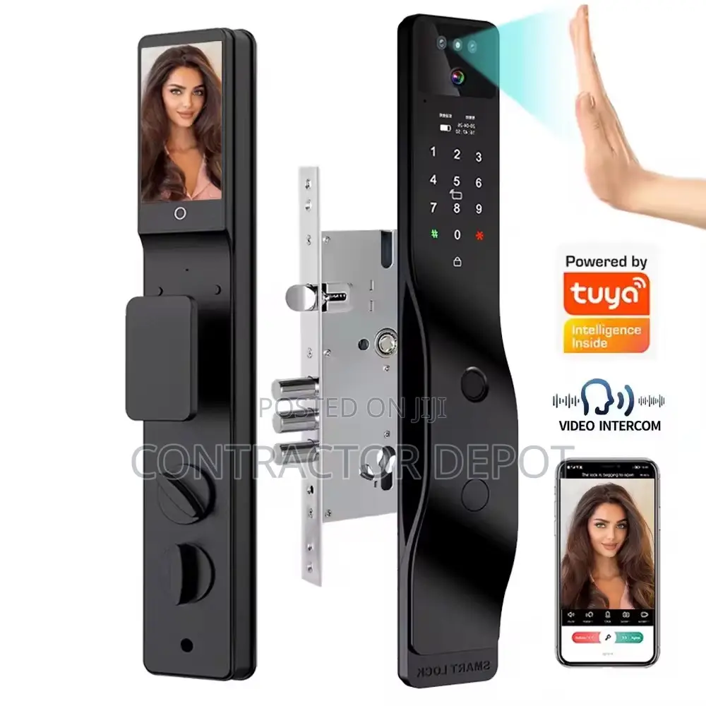 Ai Tuya Automatic 3d Face Palm Fingerprint Smart Lock