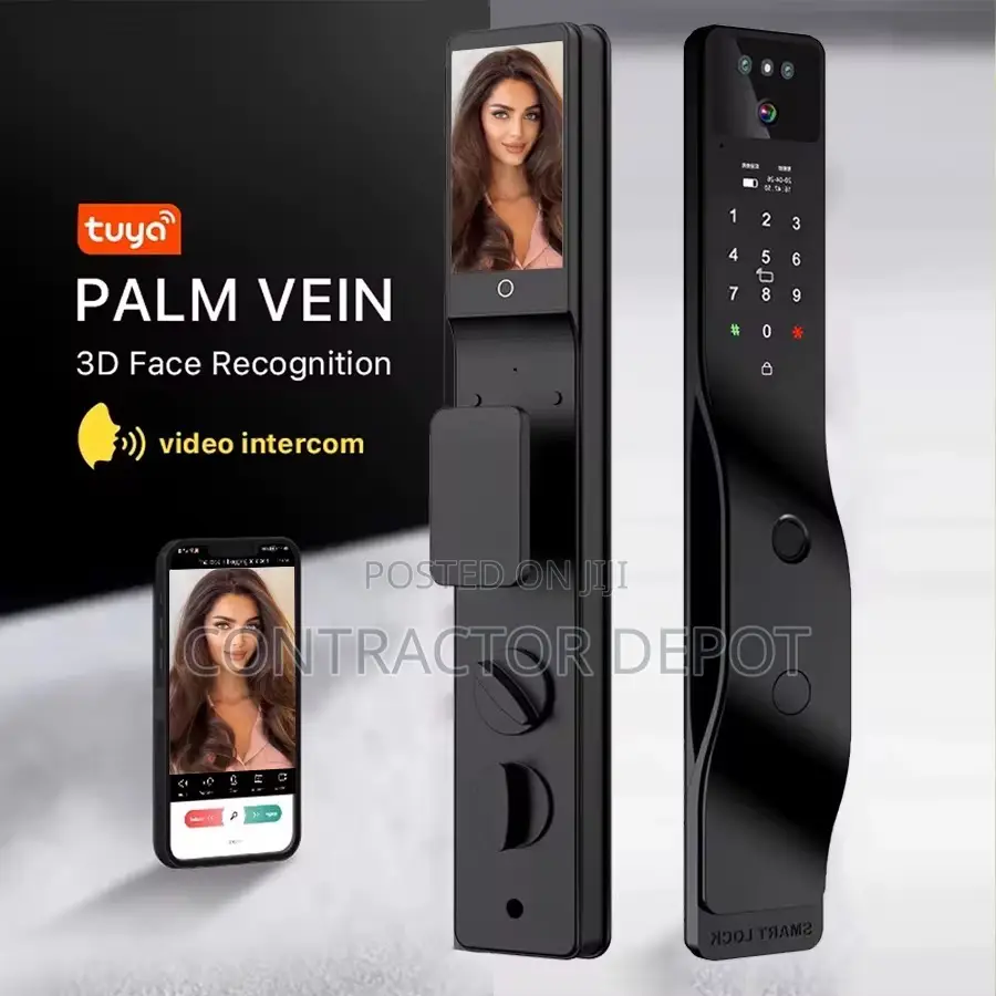 Ai Tuya Automatic 3d Face Palm Fingerprint Smart Lock