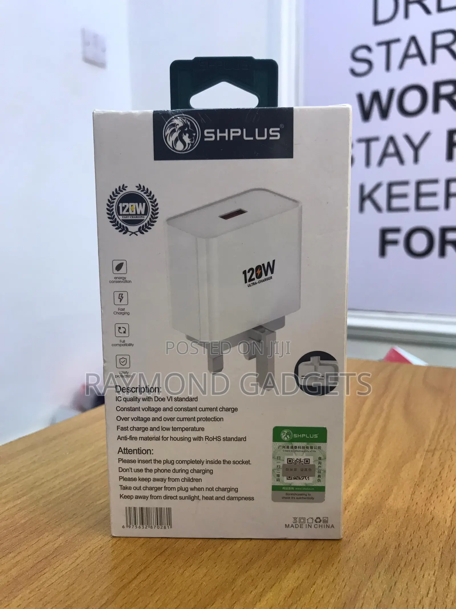 Shplus Sh-a4002 120w Ultra-fast Charger – Type-c + Usb