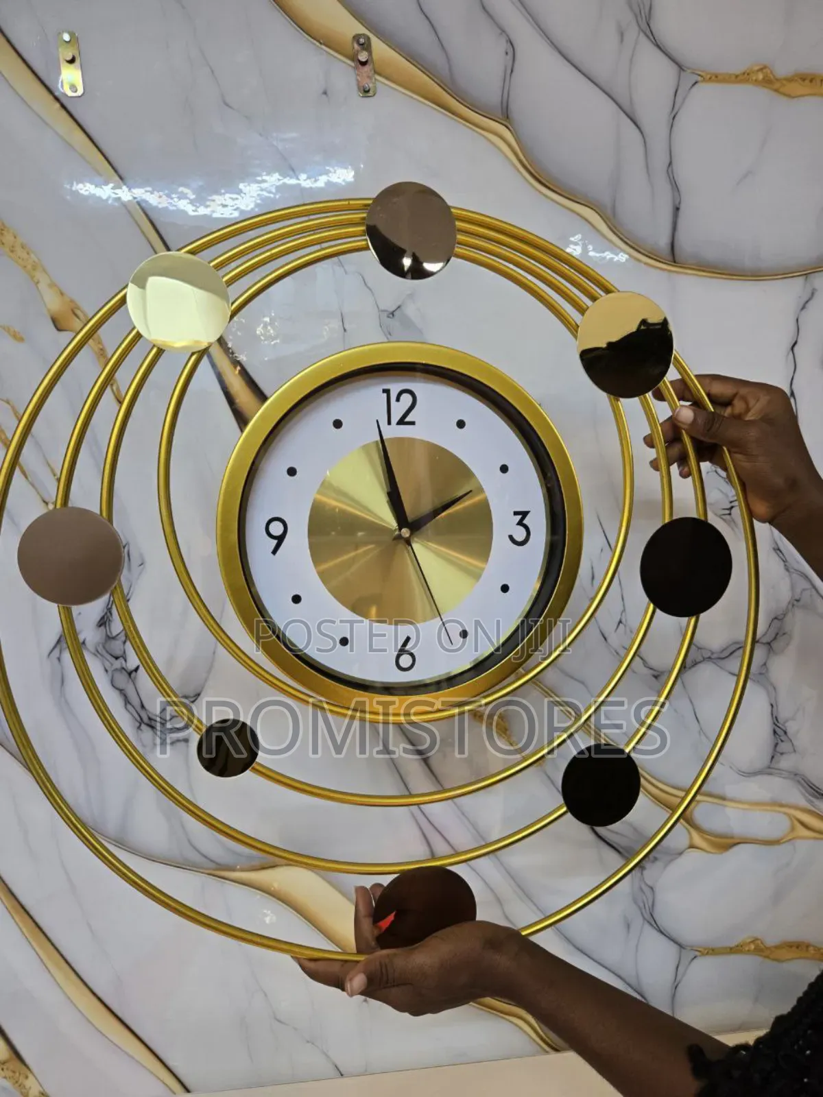 Big Decorative Quartz Metal Wall Art Design Clock