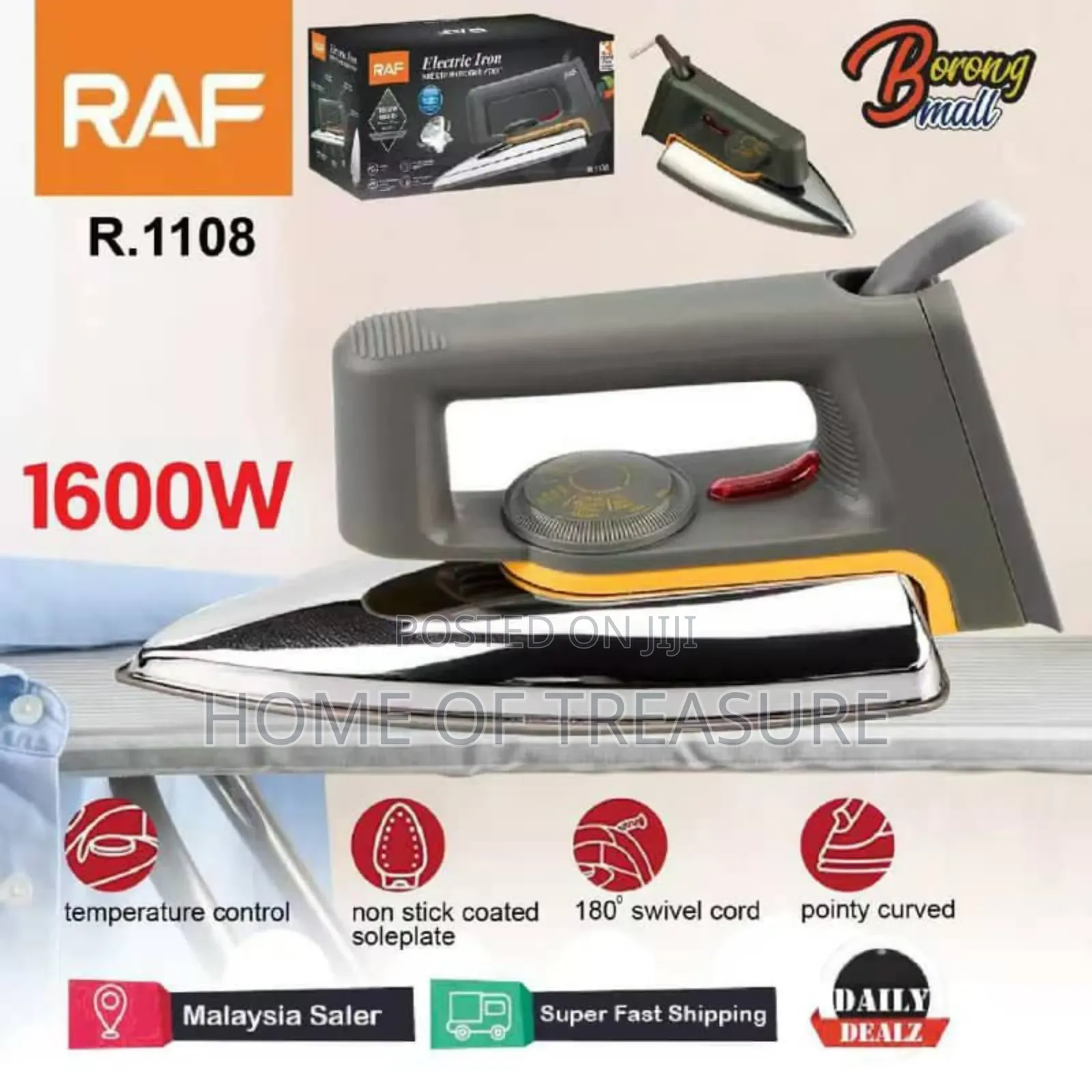 Raf R.1108 1600watts Electric Dry Iron