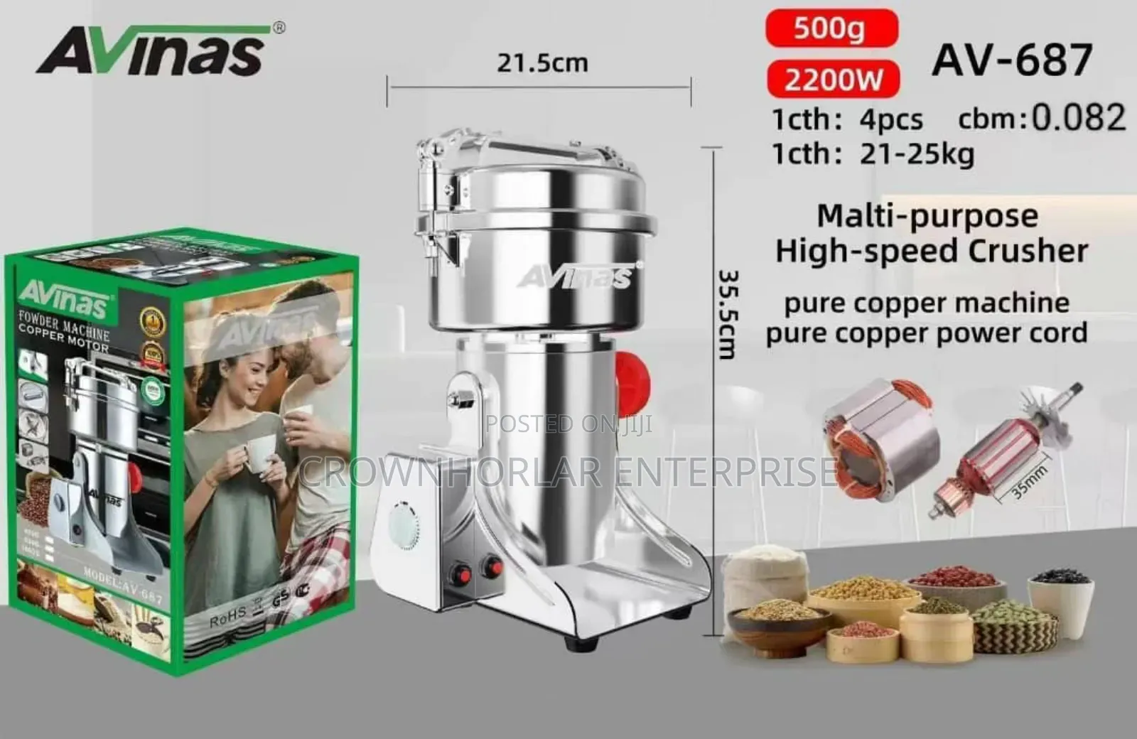 500g and 1000g() Alvinas Dry Grinder Machine