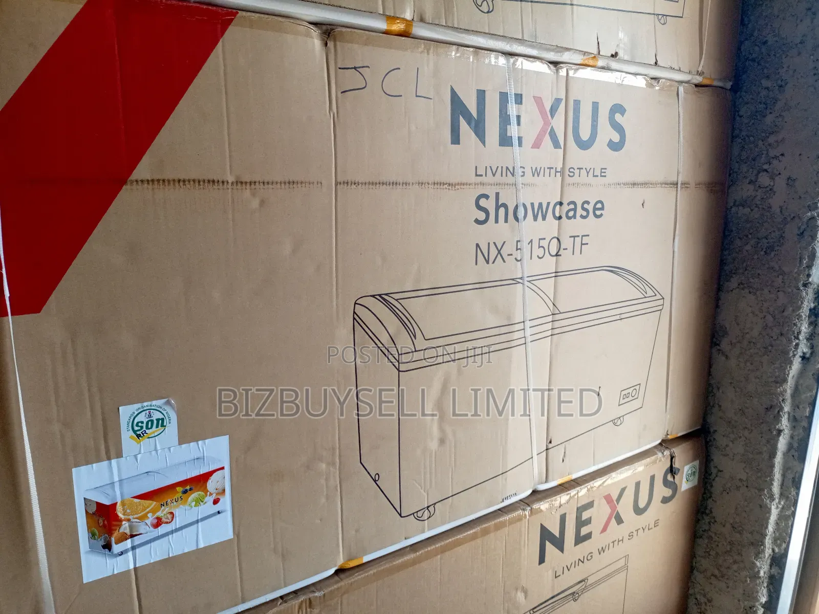 Double Doors Nexus Showcase Freezer 515l. Ice Cream And Beverages.