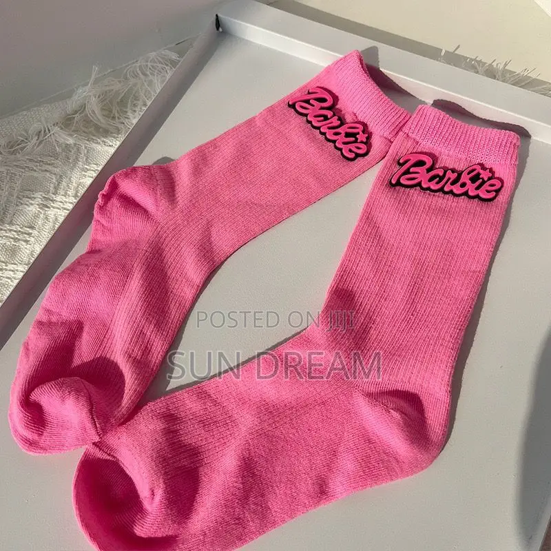 Girl Pink Barbie Socks Quality Socks