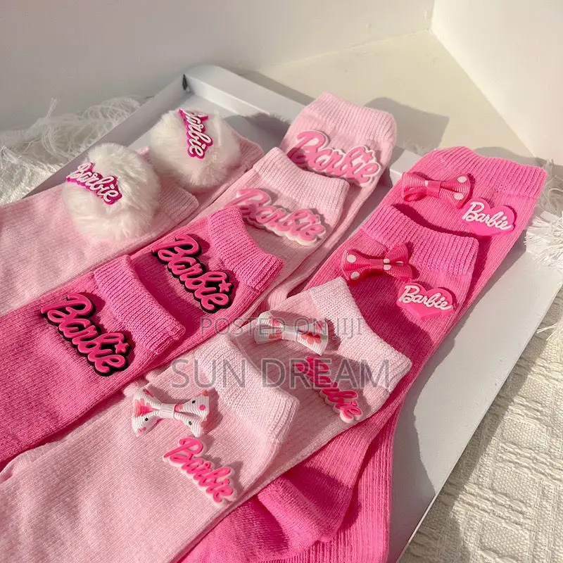 Girl Pink Barbie Socks Quality Socks