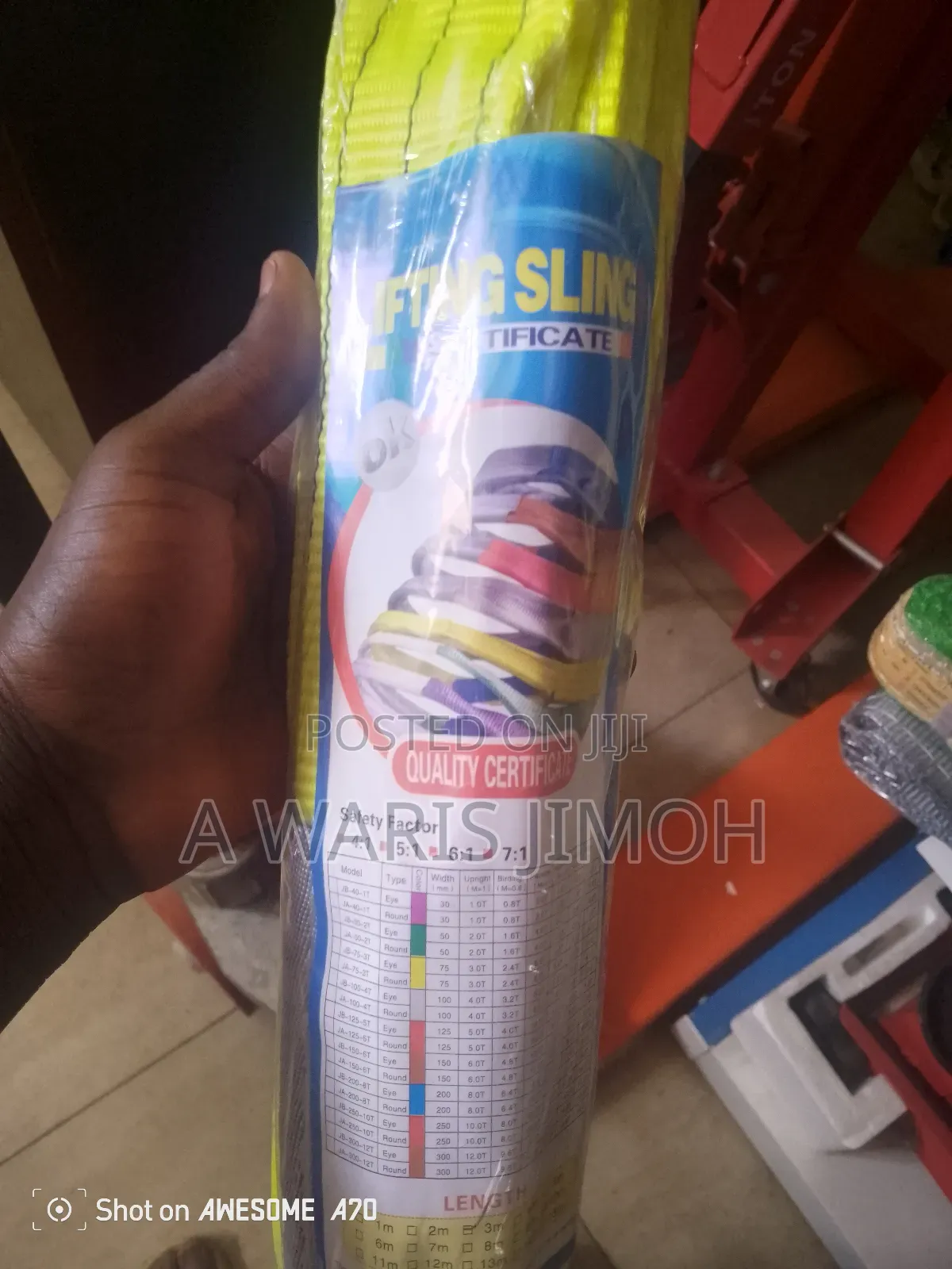 3ton by 3mtrs Lifting Belt
