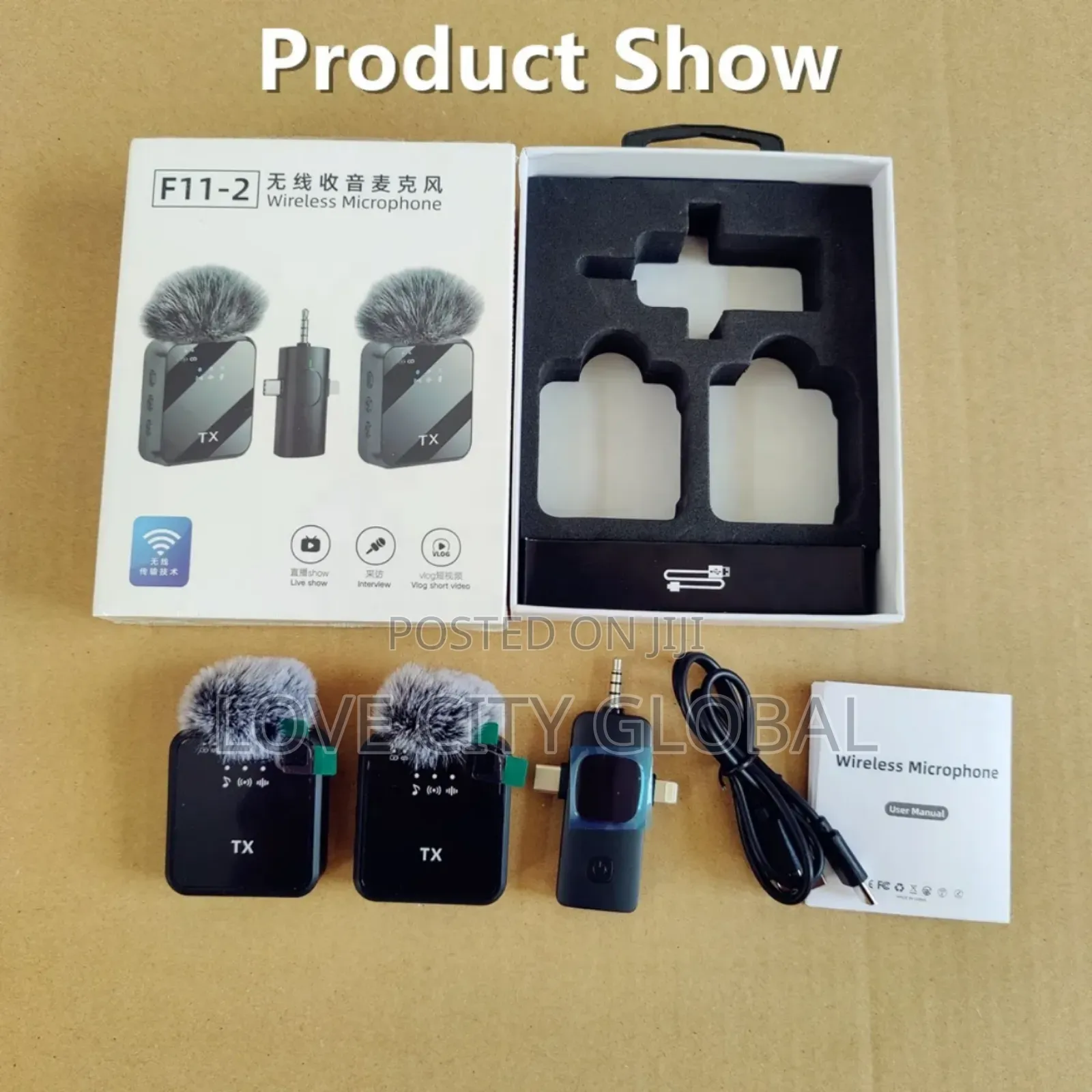 F11-2 Dual Anc Wireless Microphone Receiver Universal Use
