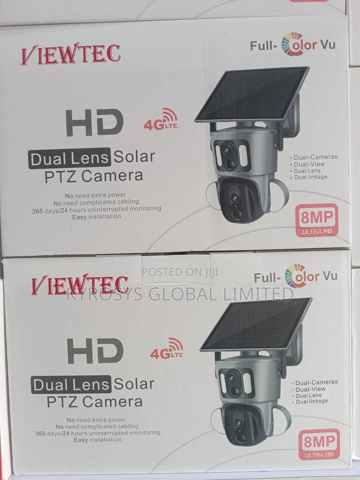 Dual Lence Solar 4g Battery Camera 8mp