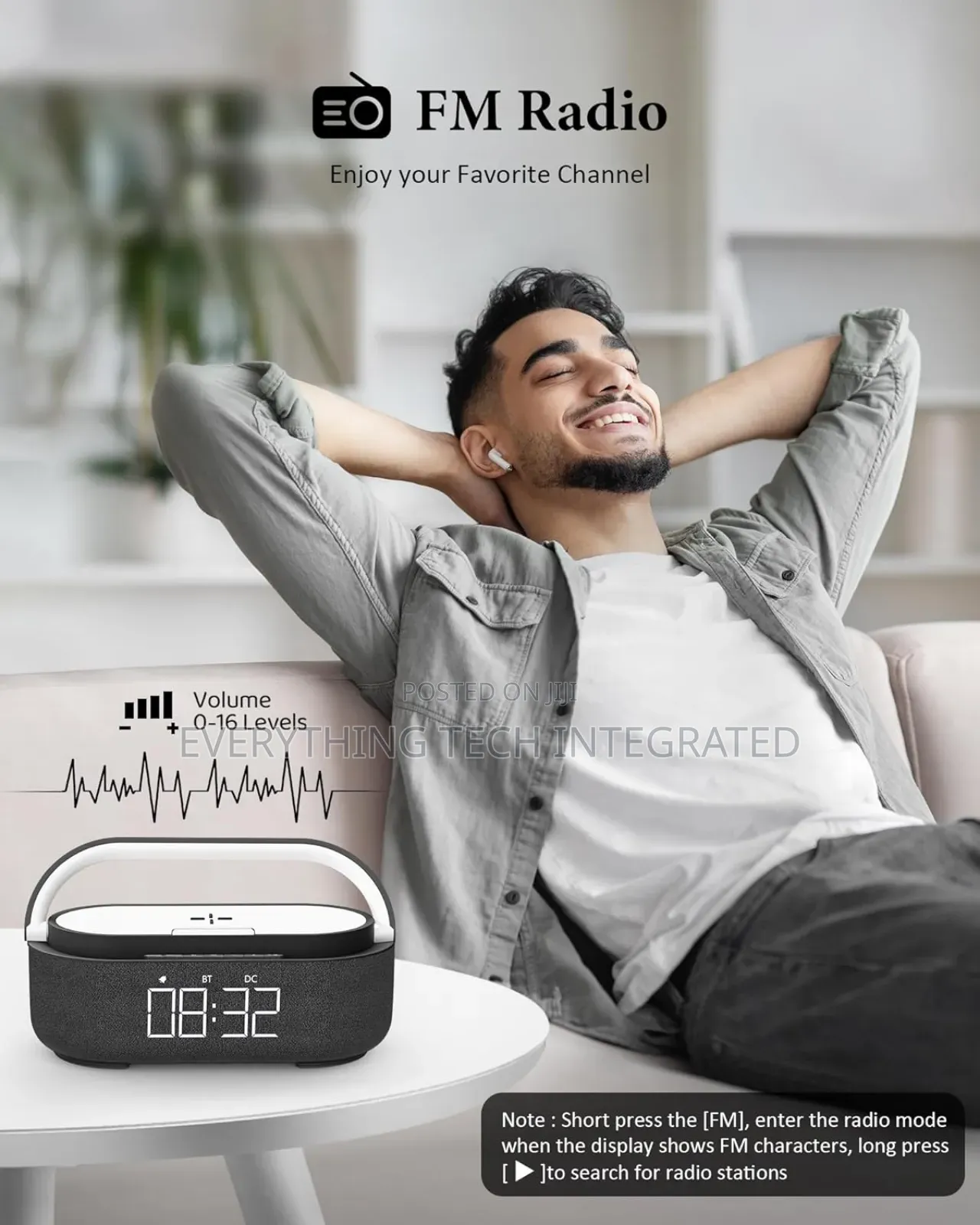 Colsur Bluetooth Speaker With Wireless Charger, Fm Radio,