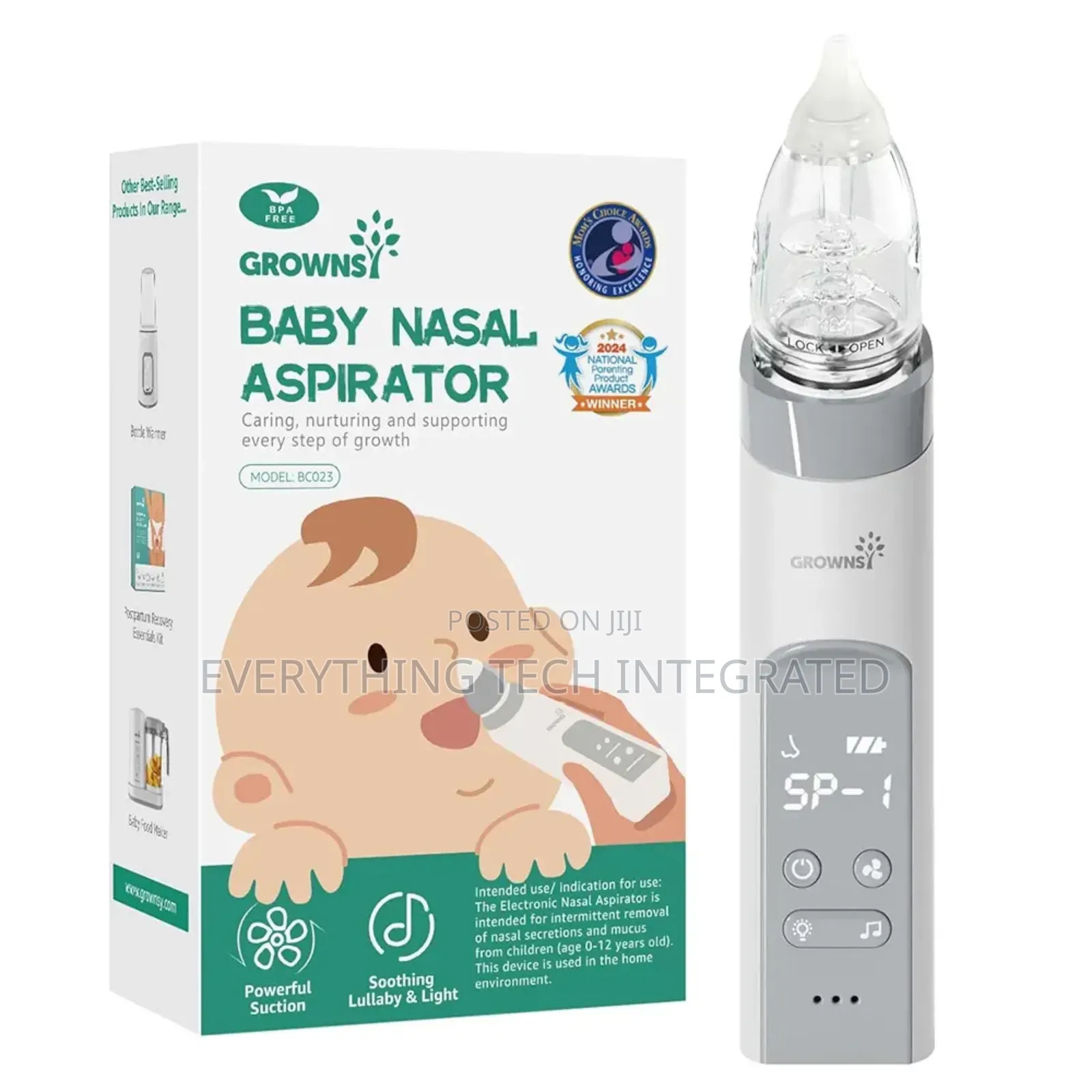 Grownsy Nasal Aspirator For Baby, Electric Baby Nose Sucker