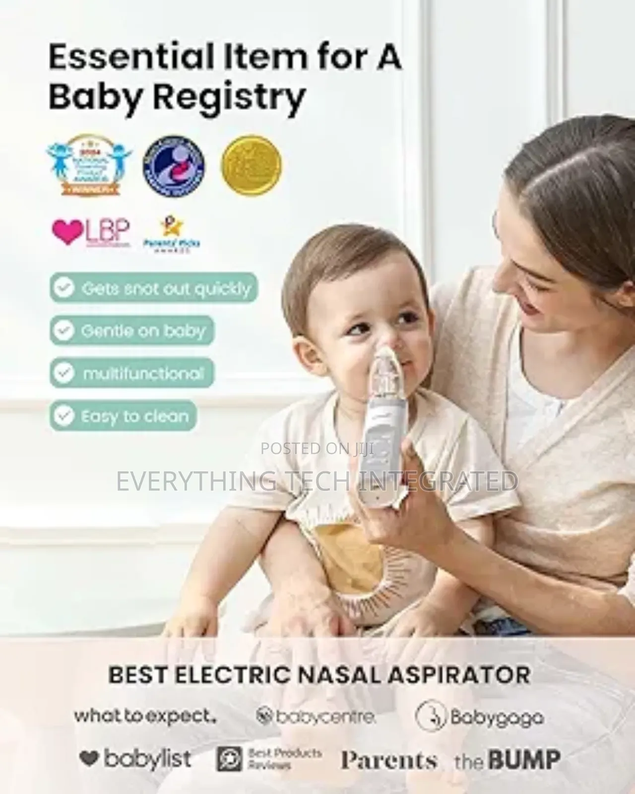 Grownsy Nasal Aspirator For Baby, Electric Baby Nose Sucker