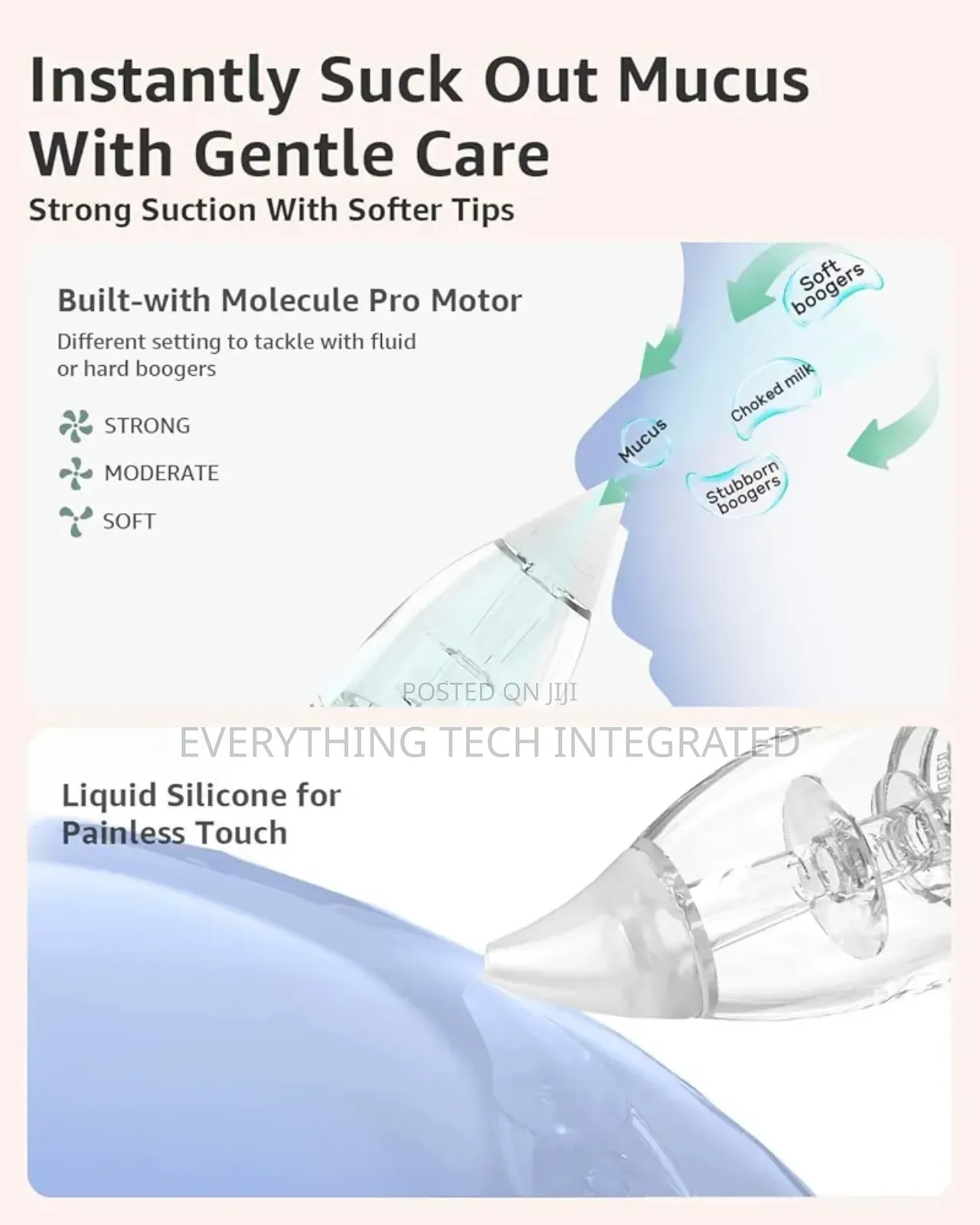 Grownsy Nasal Aspirator For Baby, Electric Baby Nose Sucker