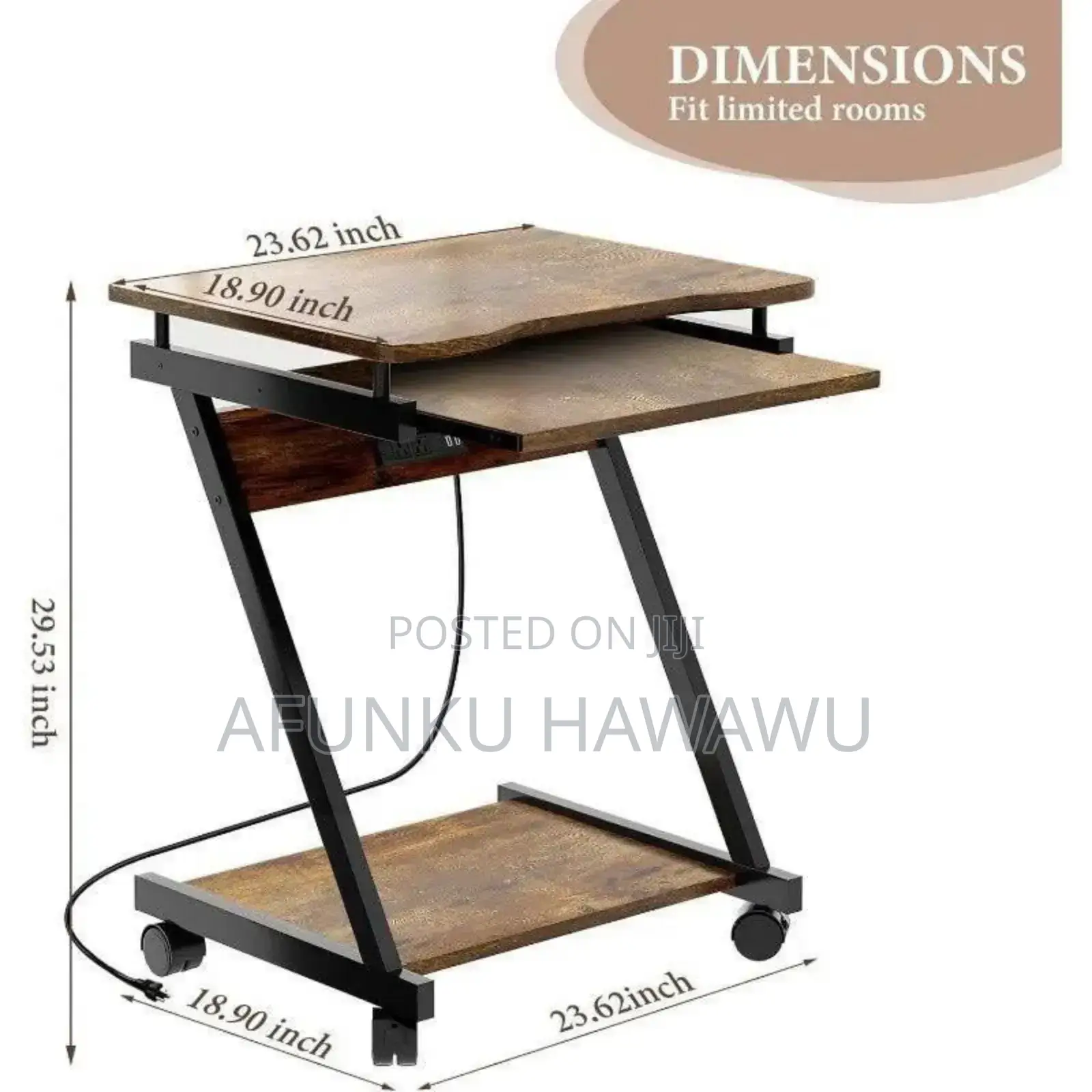 Z Shape Laptop Table With Drawer