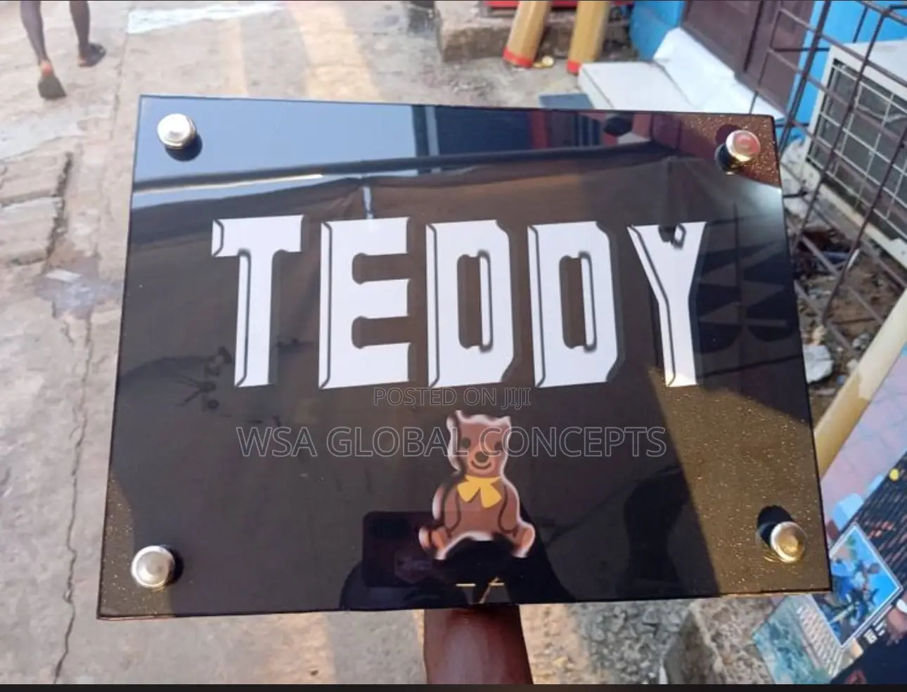 16/12 Teddy Black Acrylic Plastic Frame