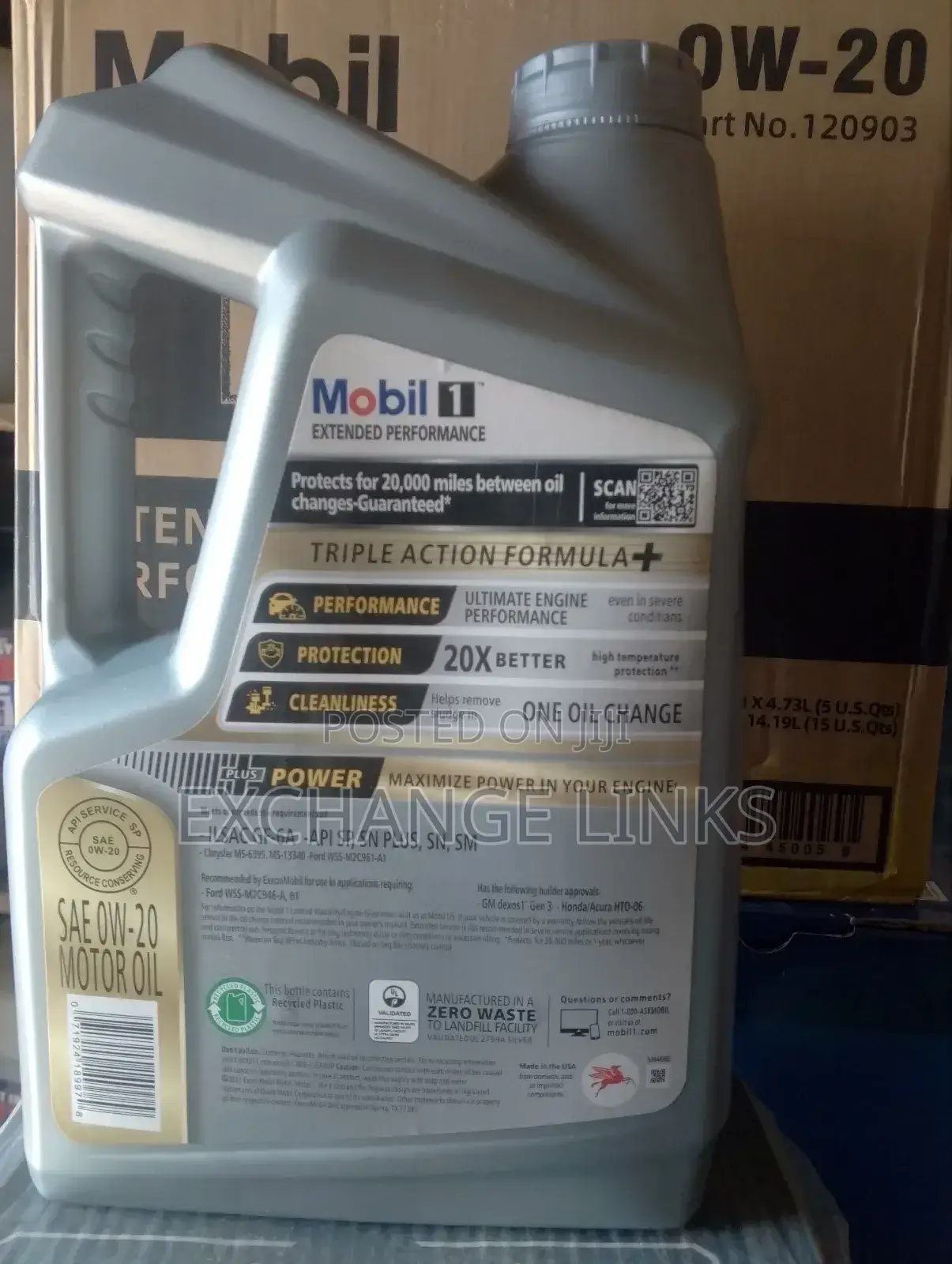 T Mobil 1 0w-20 5l Triple Action Advanced Full Synthetic