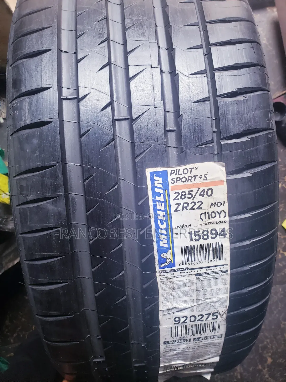 285/40r22 Michelin Tyre