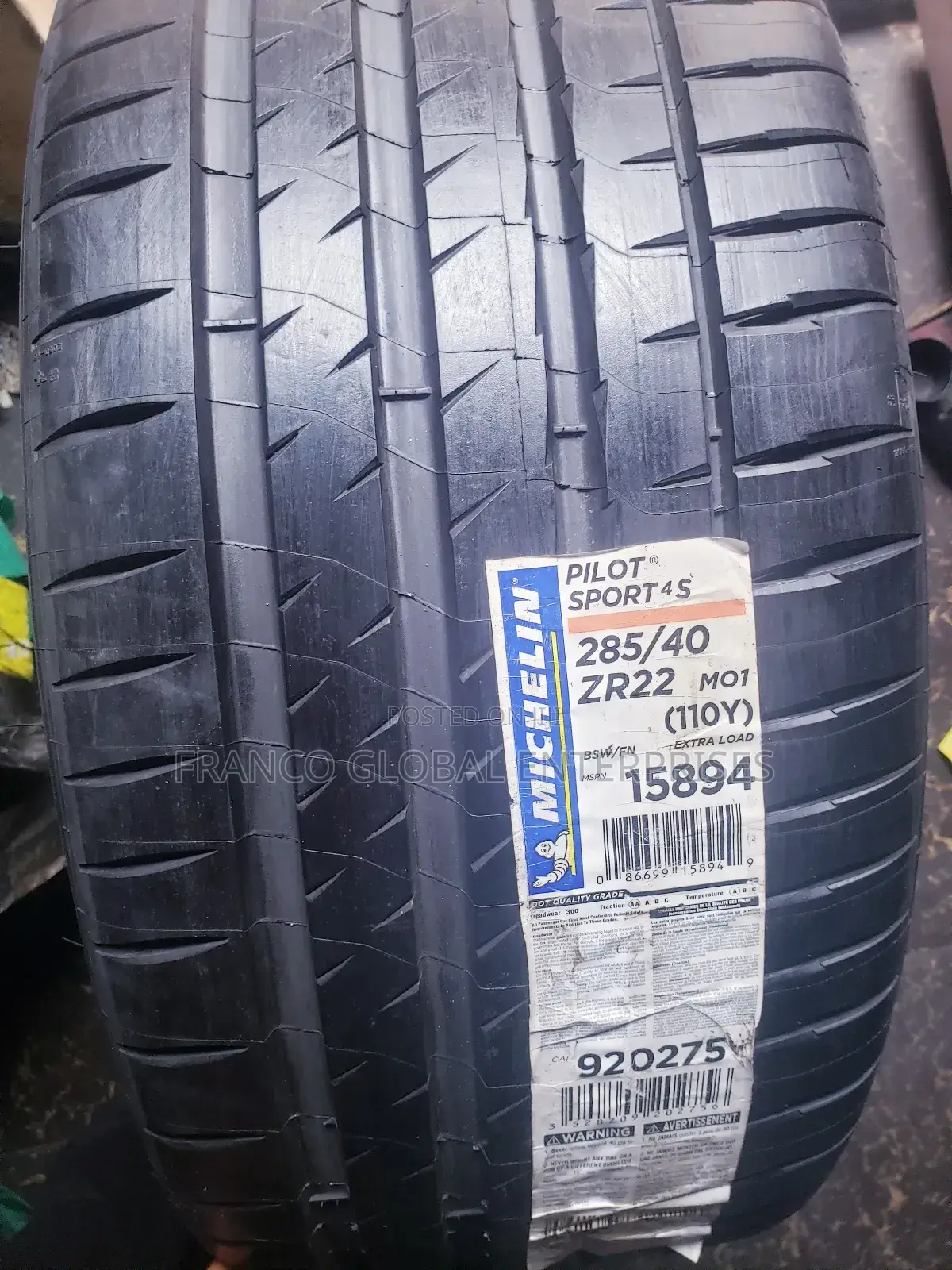 285/40r22 Michelin Tyre