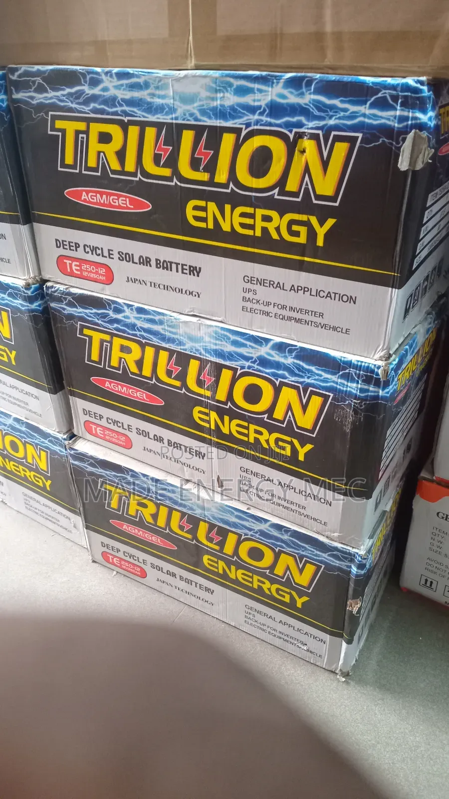 Trillion Dry Cell Battery 250ah