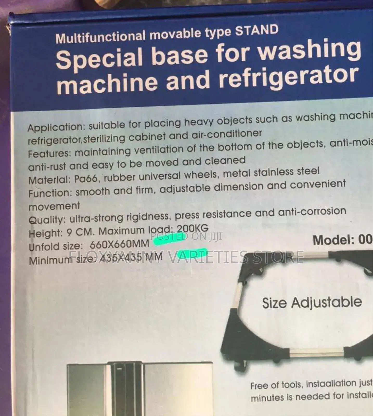Adjustable Heavy Base/Stand for Fridge Washing Machine