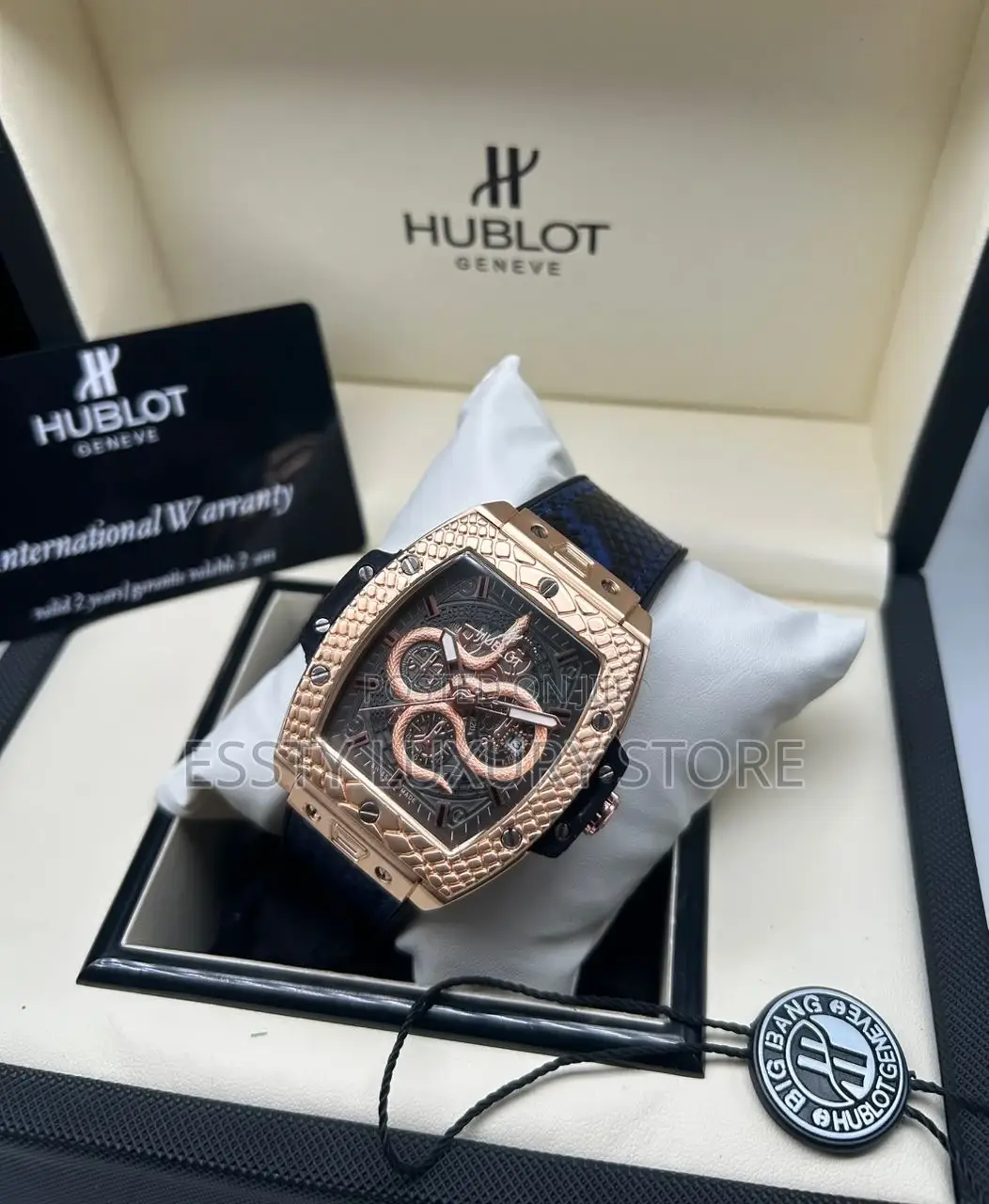 High Quality Luxury Hublot Dragon Leather Wristwatch