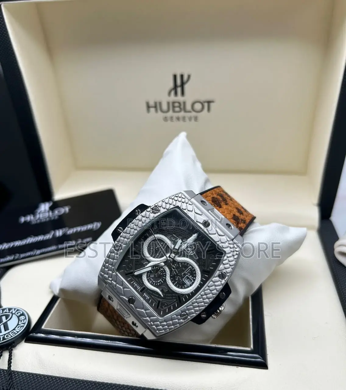High Quality Luxury Hublot Dragon Leather Wristwatch