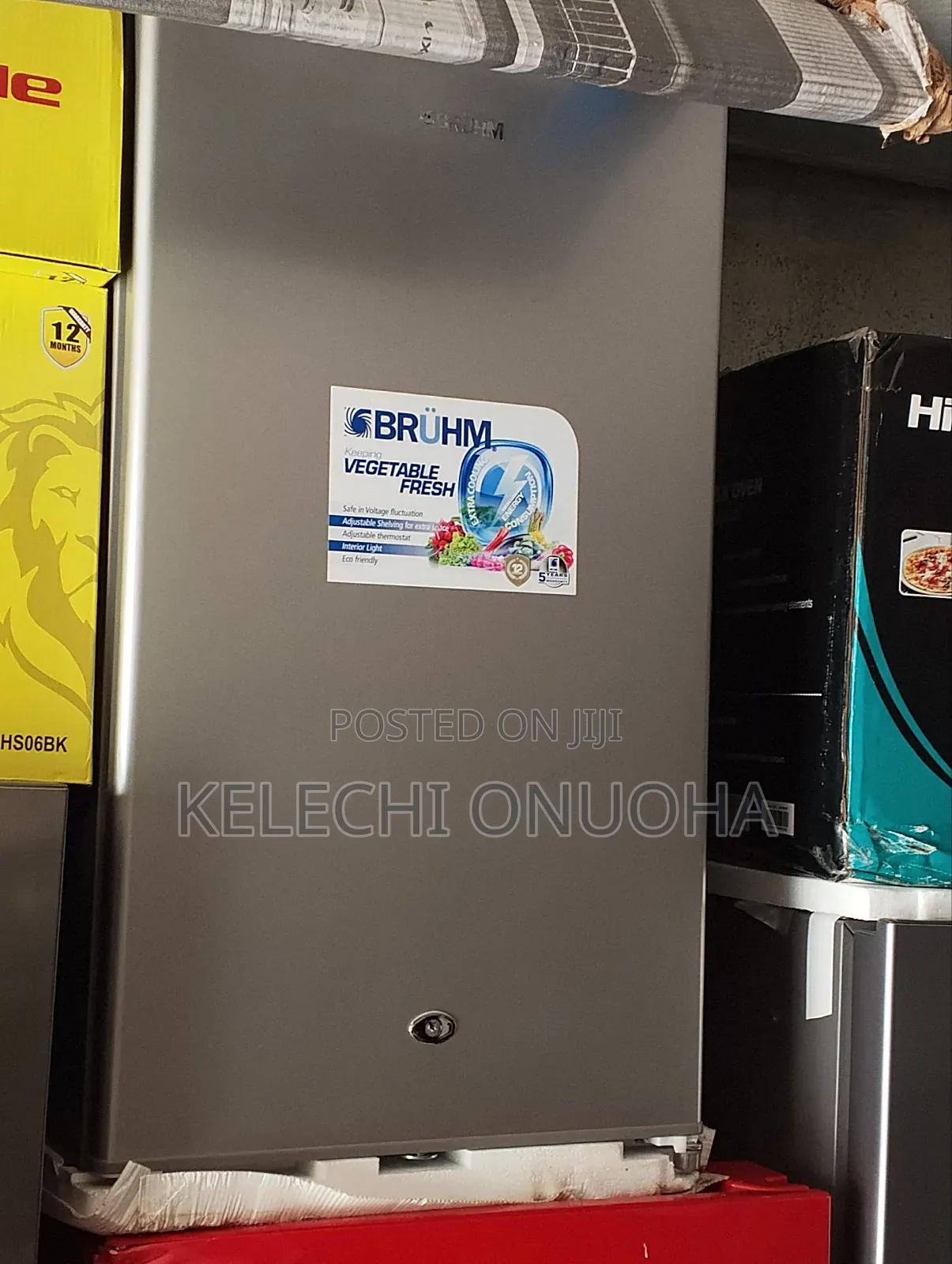 Bruhm One Door Fridge With Low Voltage