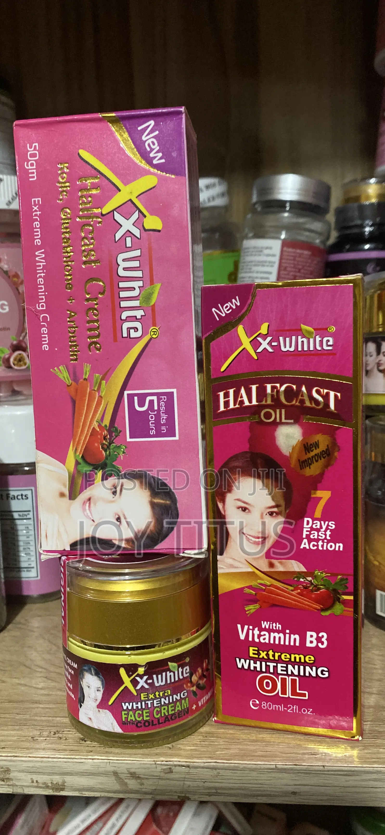 Xx-White Half Cast Creme With Kojic,Glutathione +Arbutin
