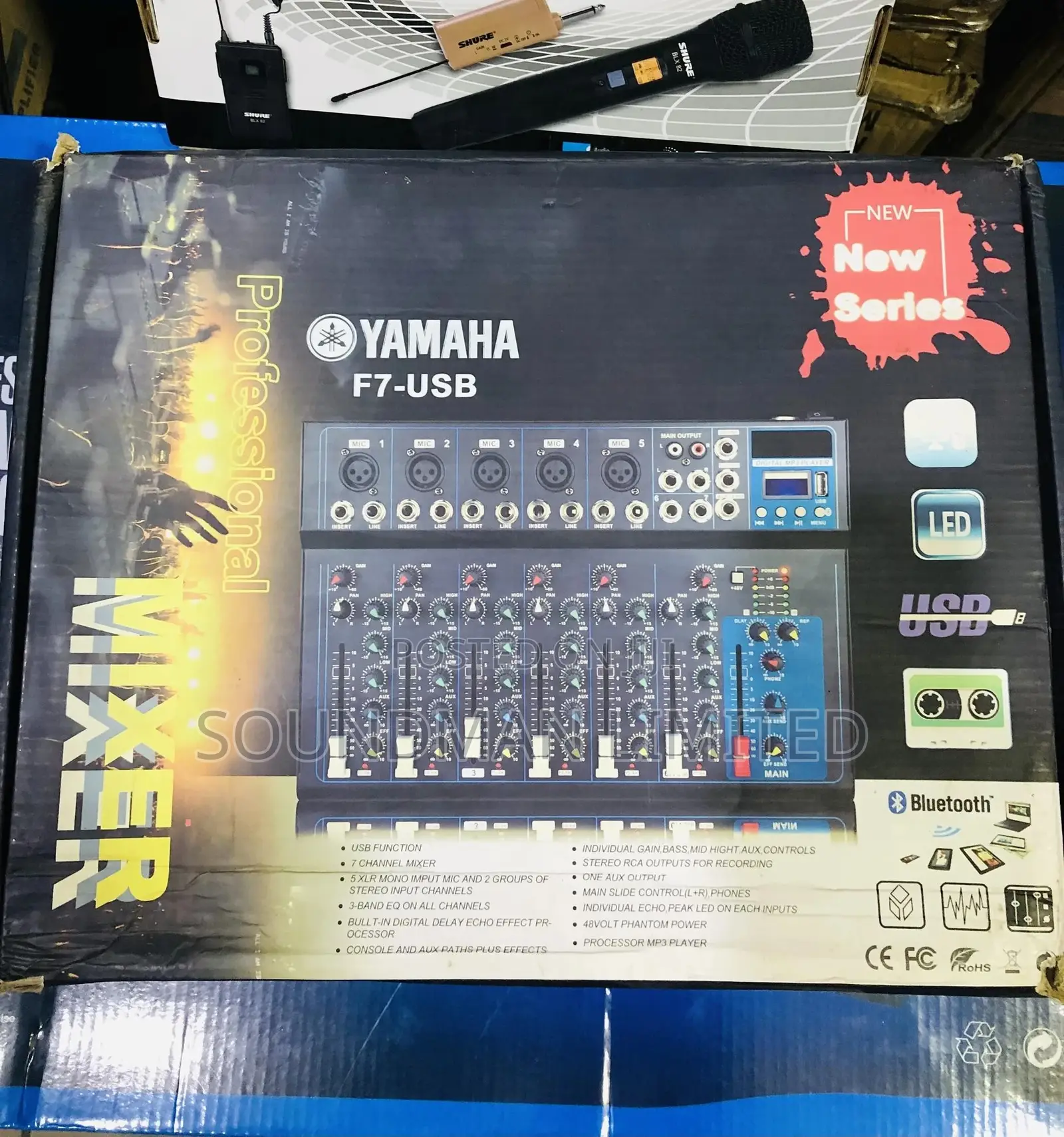 Yamaha 7 Channel Live Mixer With Bluetooth Usb