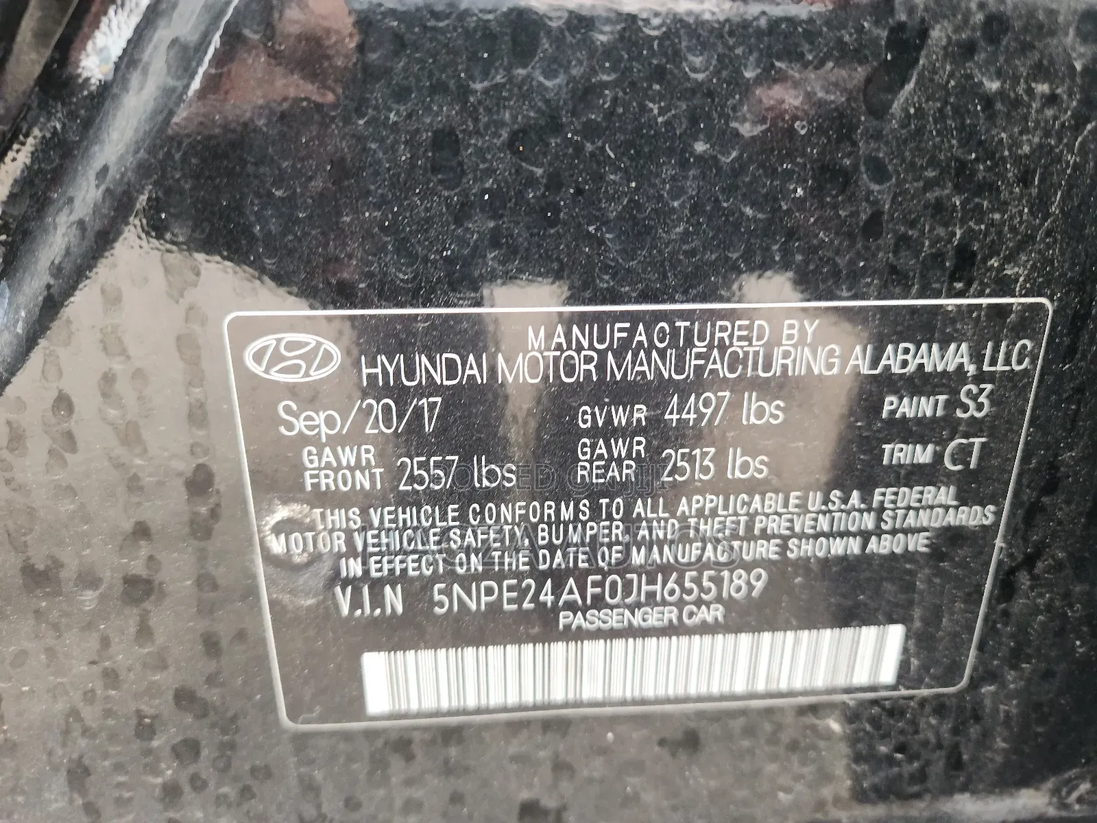 Hyundai Sonata 2018 Black