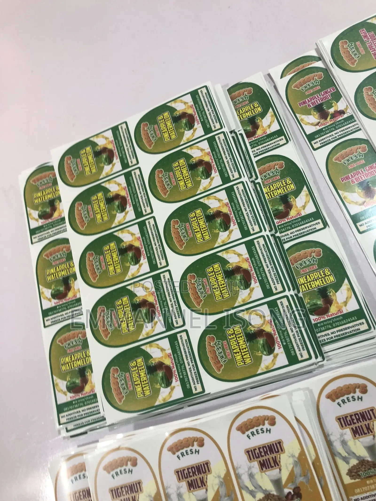 Stickers Printing for Packaging (Print and Cut Available)