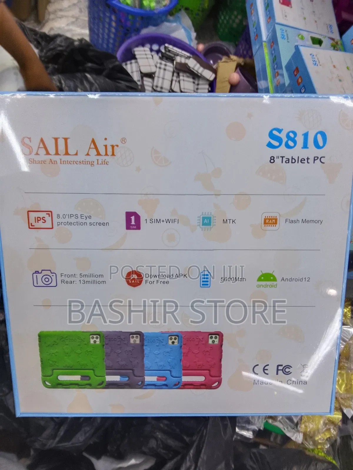 8" Sailair S810 Kids Tab
Unbreakable Screen
