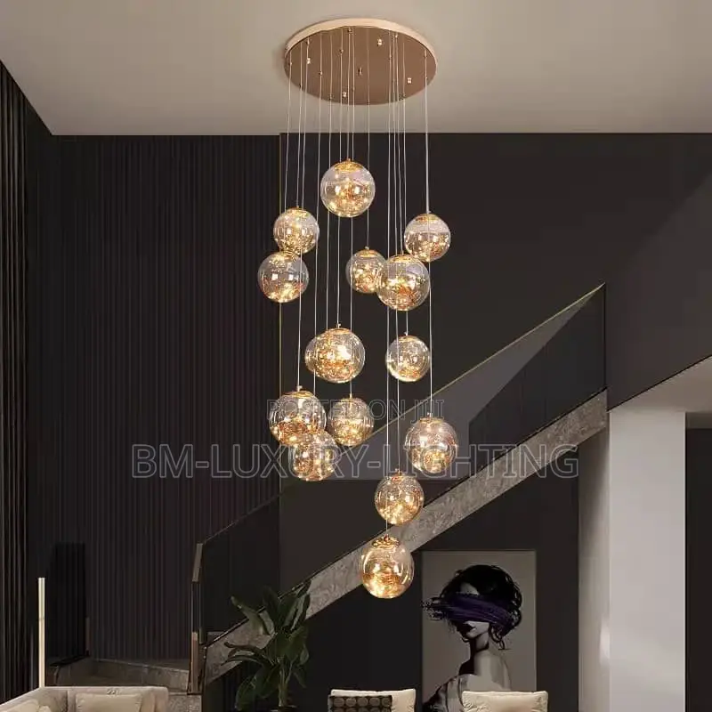 Modern Glass Ball Led Pendant Lights F