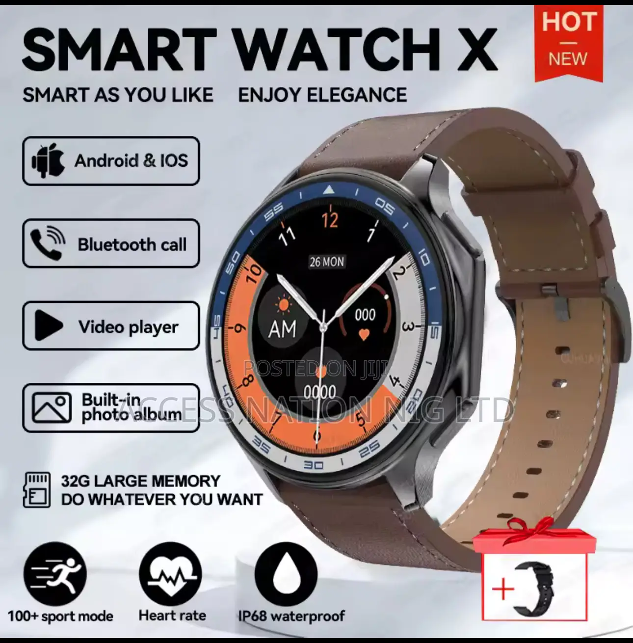 Dt Watch X Smart Watch Amoled Hd Screen 4gb Ip68 Waterproof