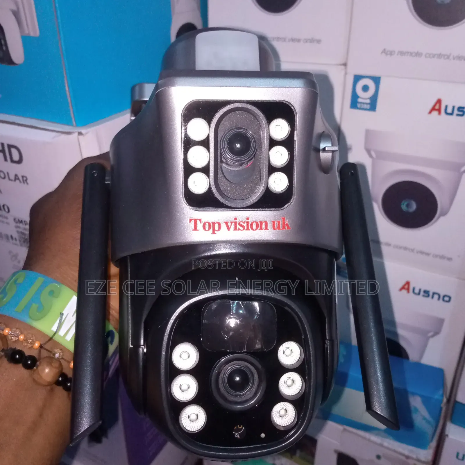 V380 Dual Lens Solar Camera