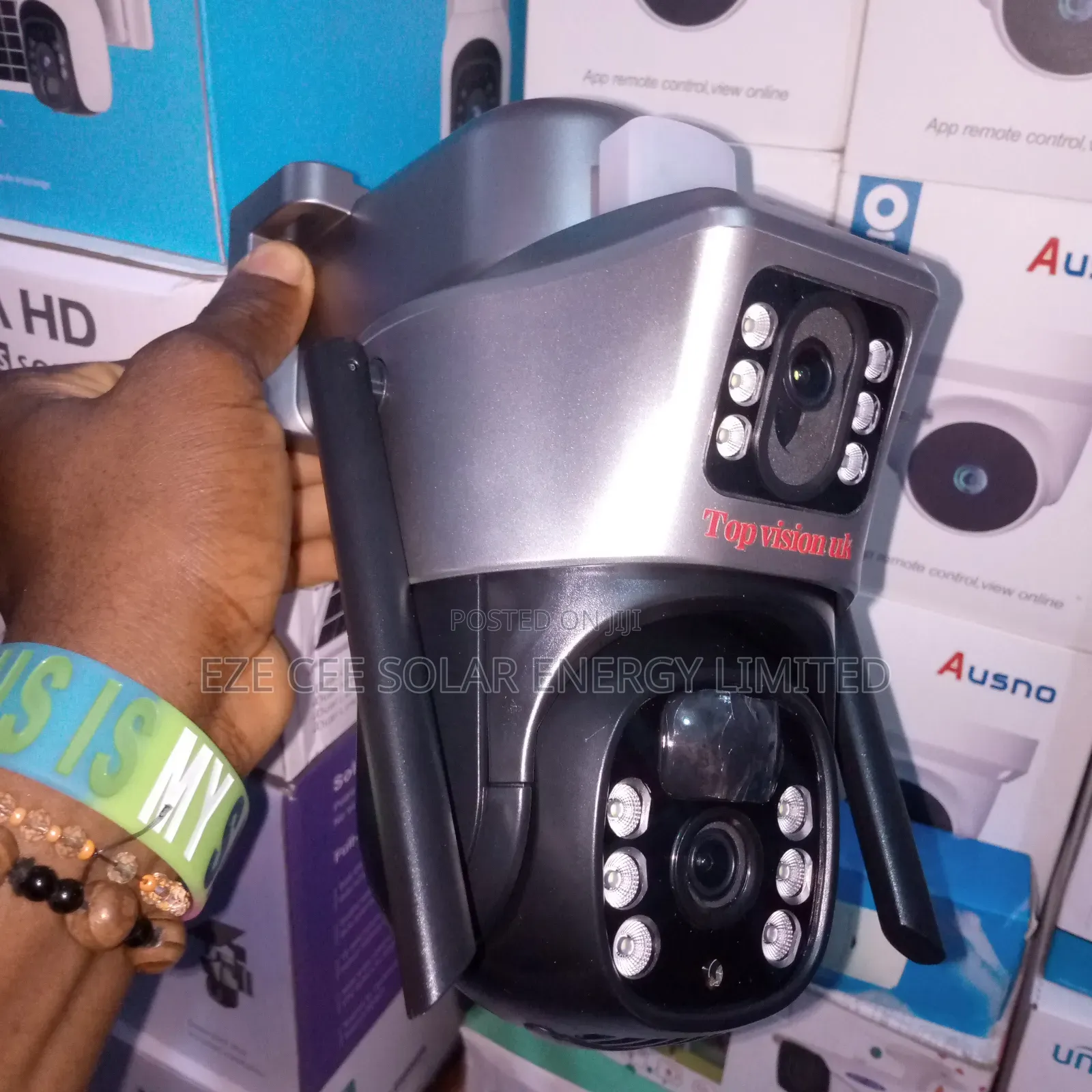V380 Dual Lens Solar Camera